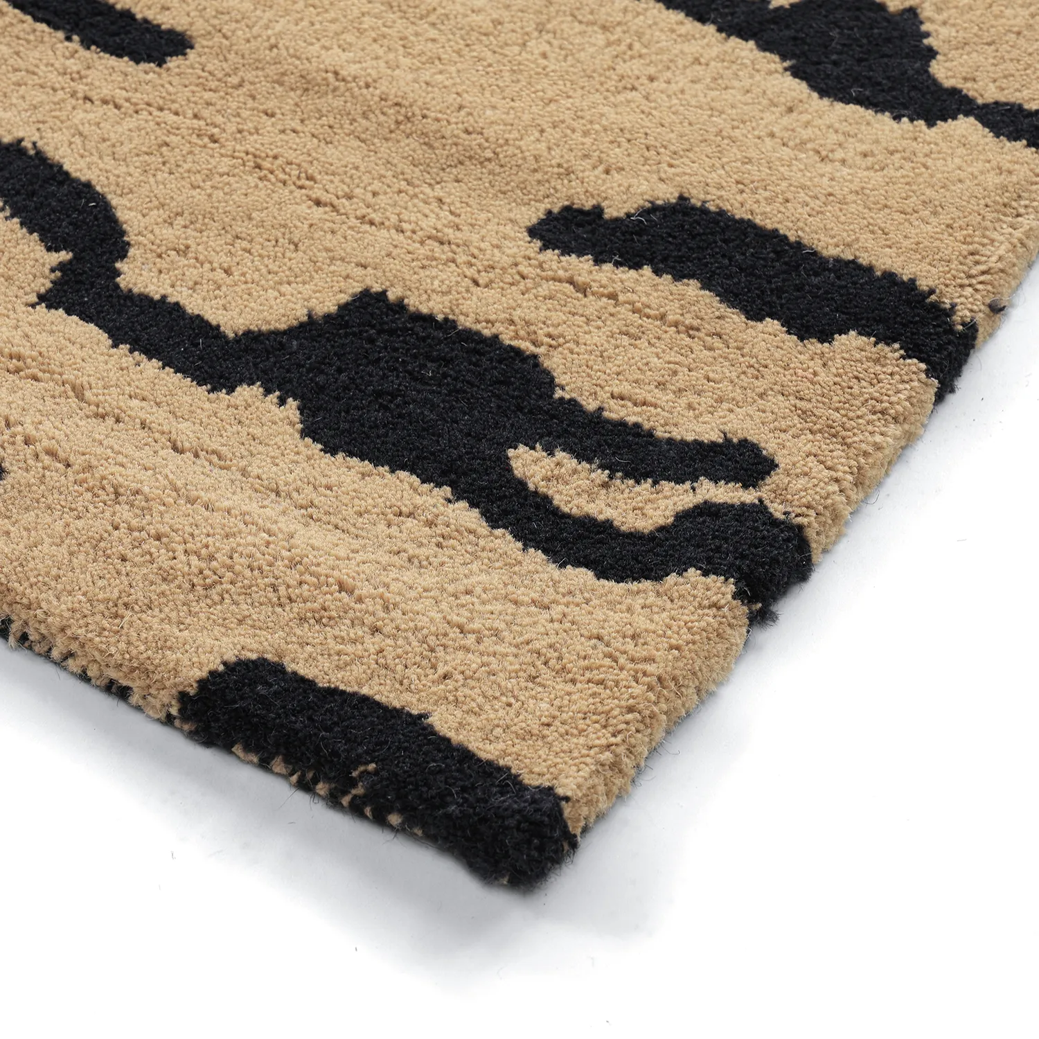 Tappeto A Pelo Lungo - Zebra Tufted Wool Premium (beige/nero)