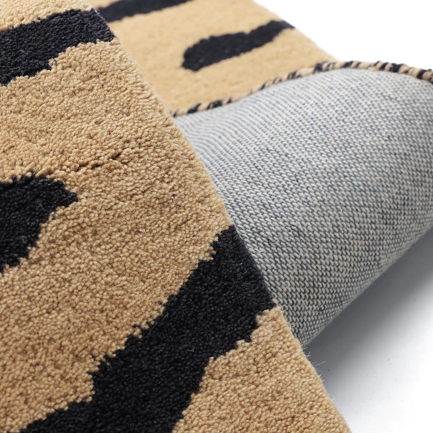 Tappeto A Pelo Lungo - Zebra Tufted Wool Premium (beige/nero)