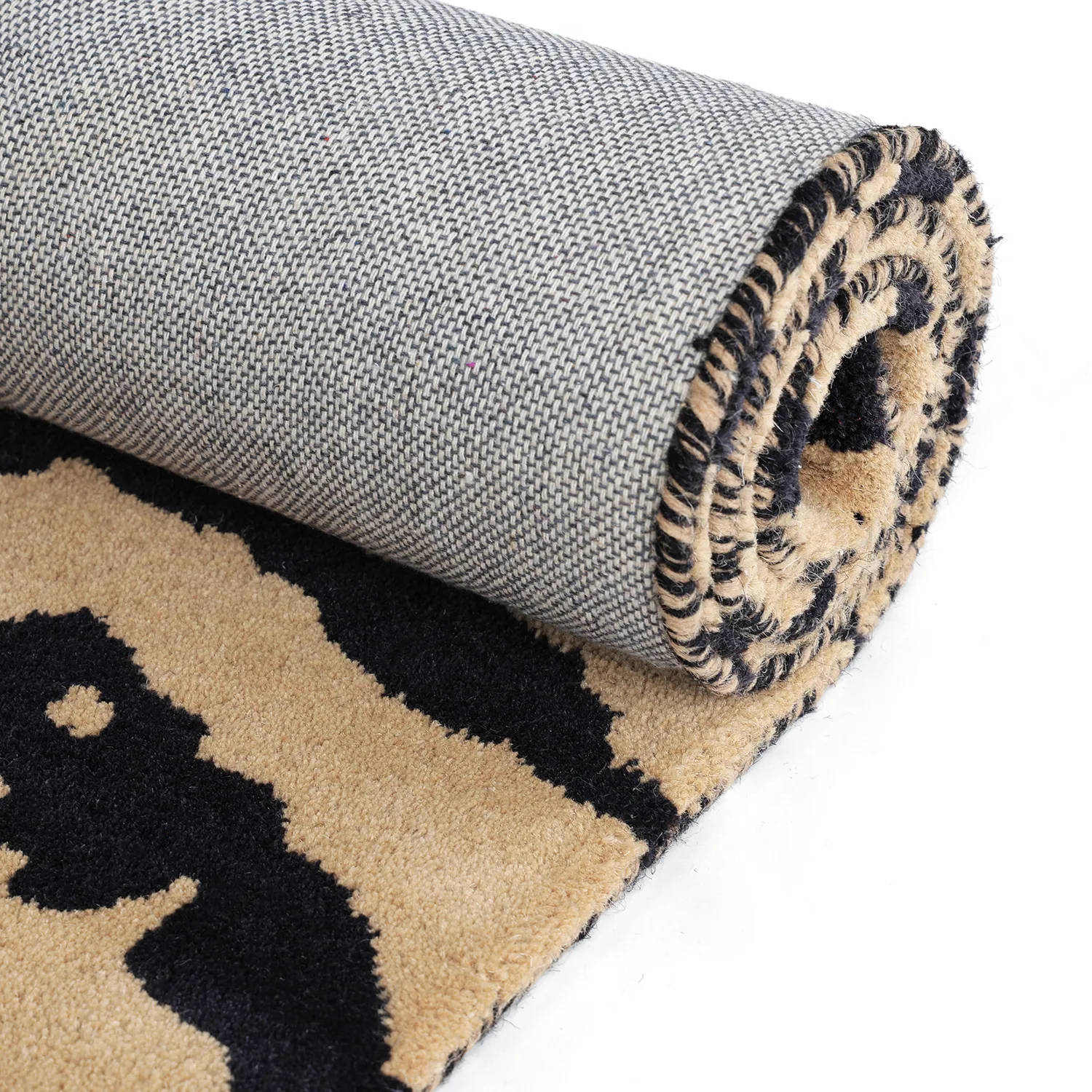 Tappeto A Pelo Lungo - Zebra Tufted Wool Premium (beige/nero)