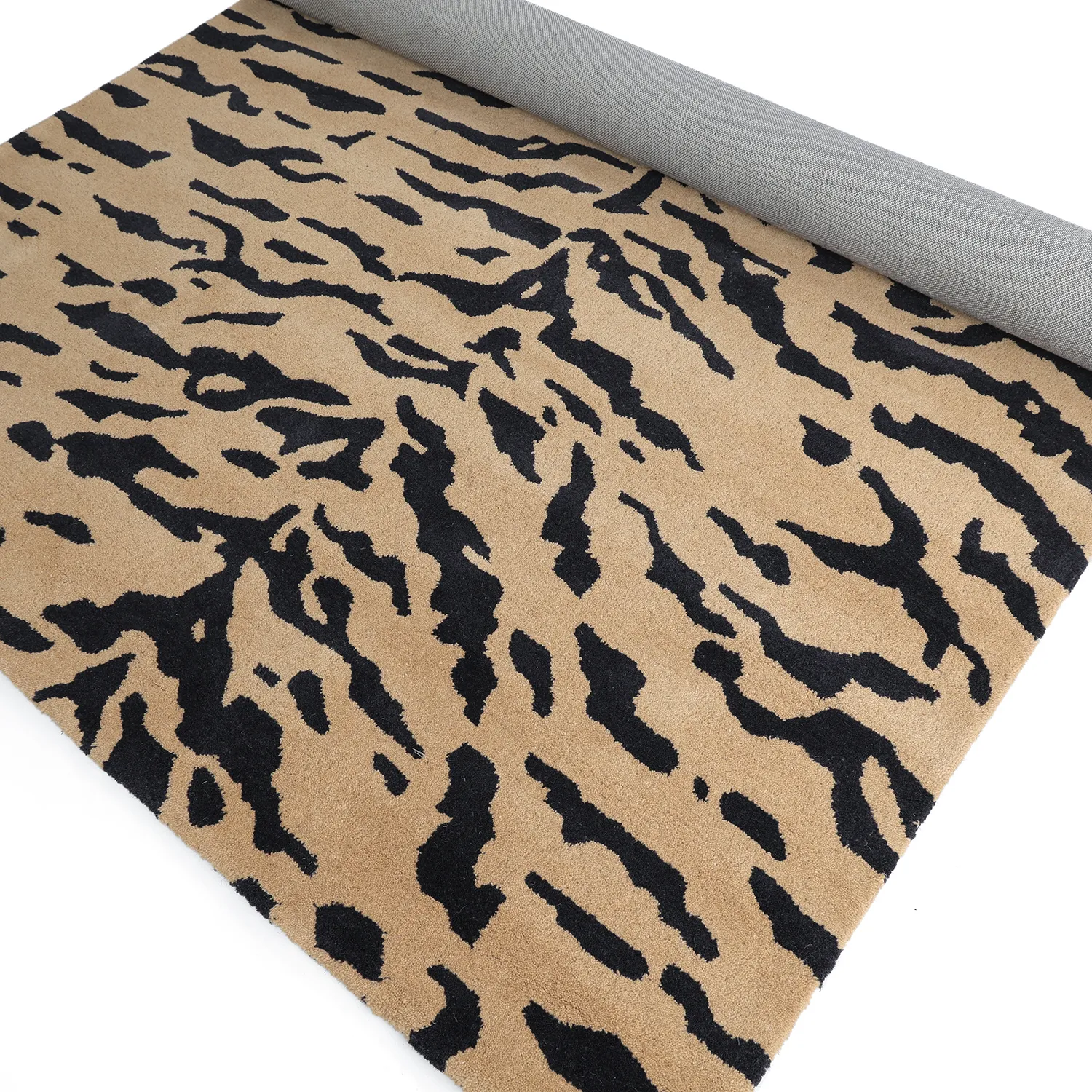 Tappeto A Pelo Lungo - Zebra Tufted Wool Premium (beige/nero)