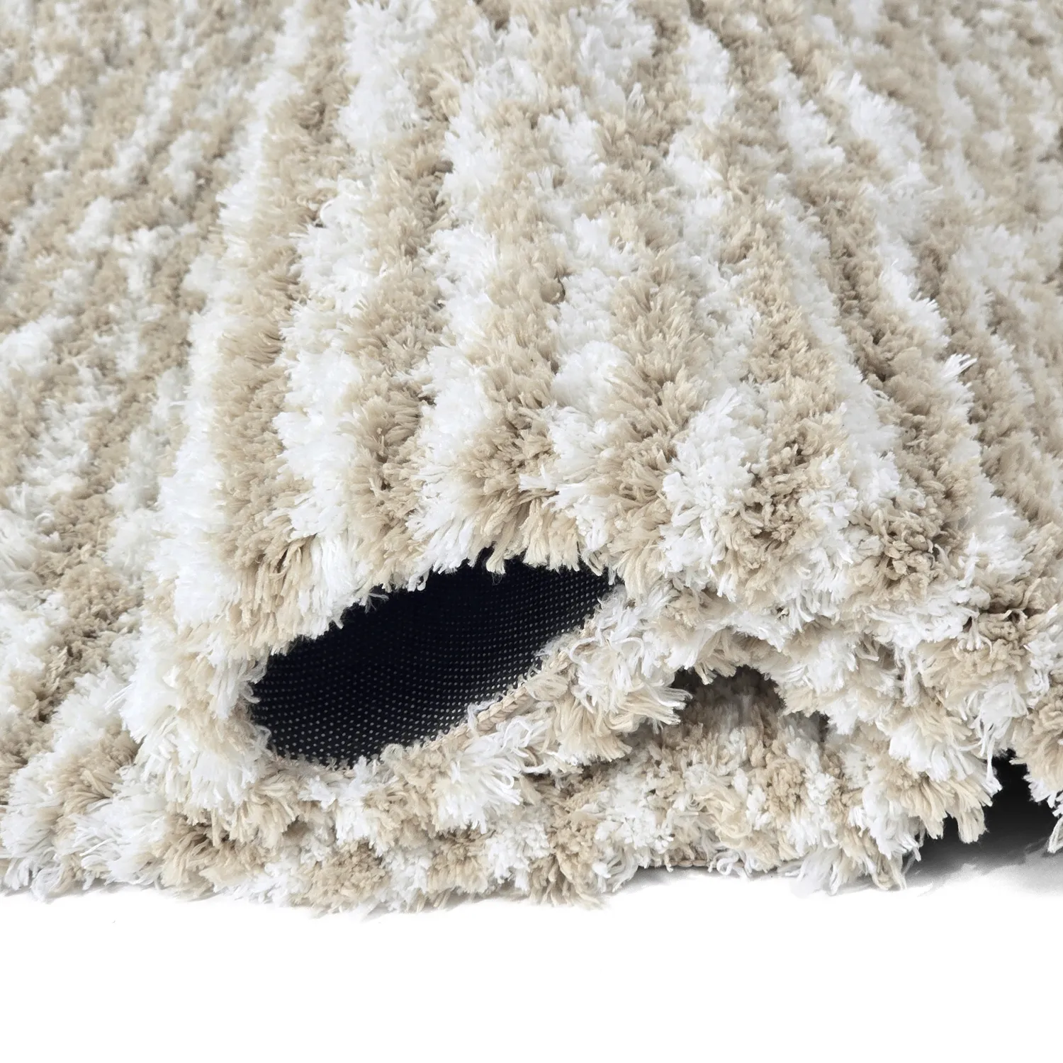 Tappeto A Pelo Lungo - Aden (beige/bianco)