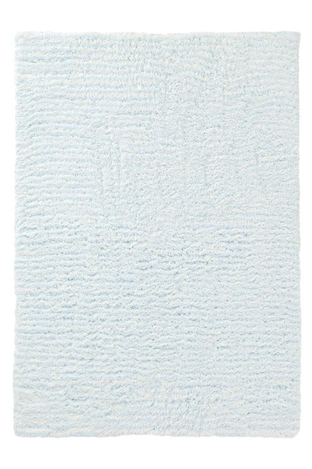 Tappeto A Pelo Lungo - Aden (azzurro/bianco)