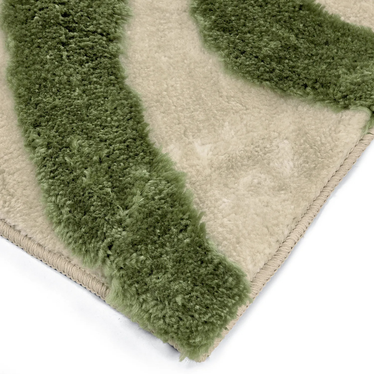 Tappeto A Pelo Lungo - Akaba (crema/verde)