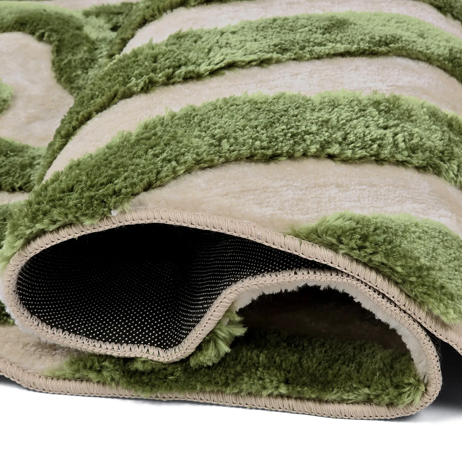 Tappeto A Pelo Lungo - Akaba (crema/verde)