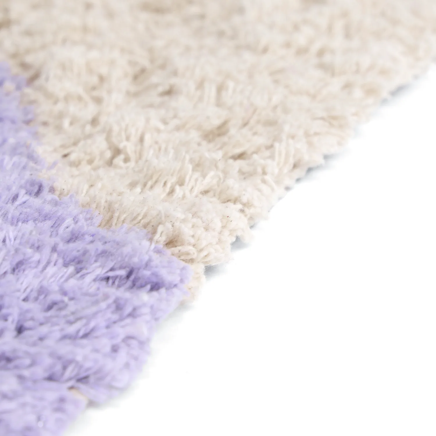 Tappeto A Pelo Lungo - Amira Natural Cotton Shaggy (viola/beige)