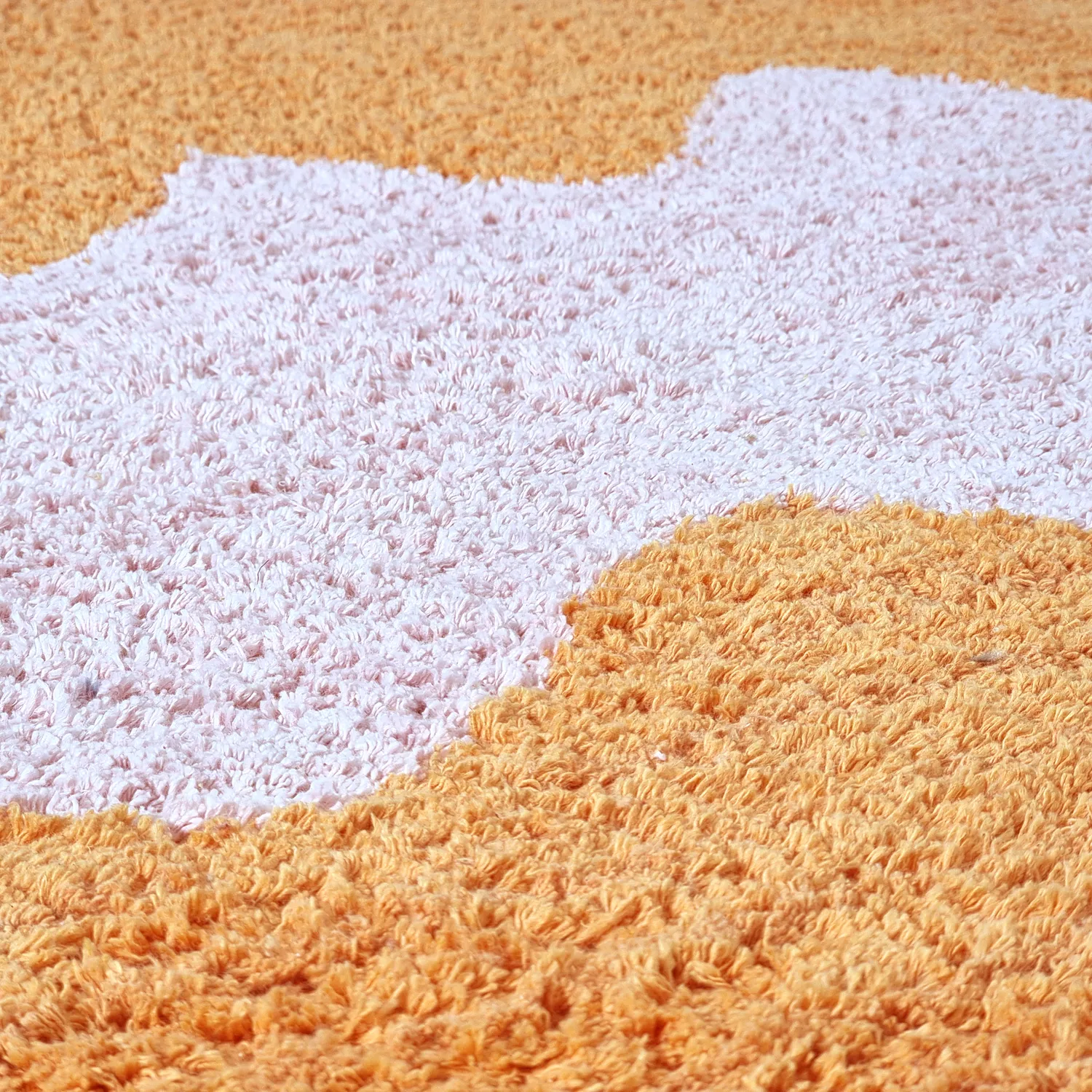Tappeto A Pelo Lungo - Amira Natural Cotton Shaggy (arancione/rosa)