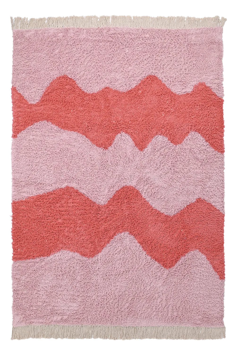 Tappeto A Pelo Lungo - Amira Natural Cotton Shaggy (rosa)