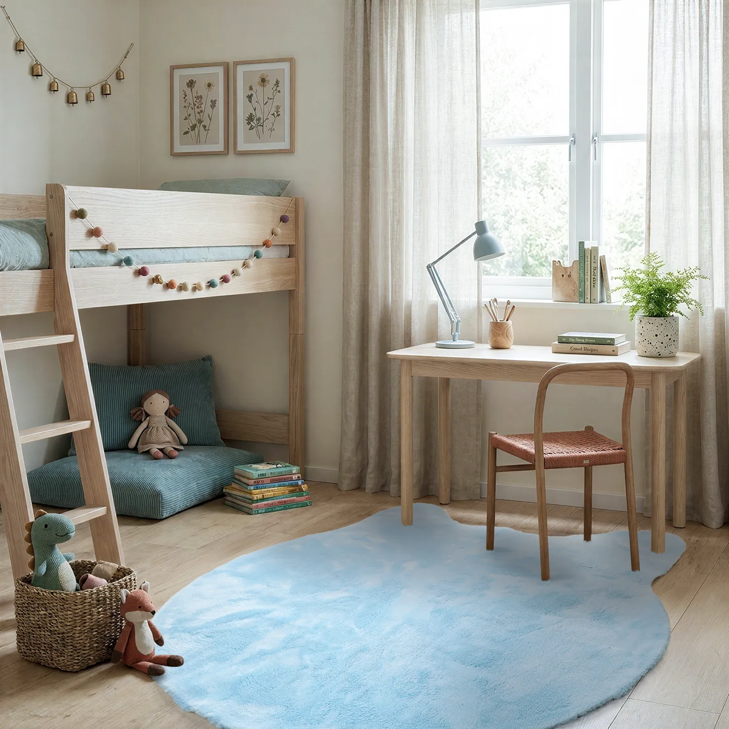 Tappeto per Bambini - Aranga Super Soft Cat (azzurro)