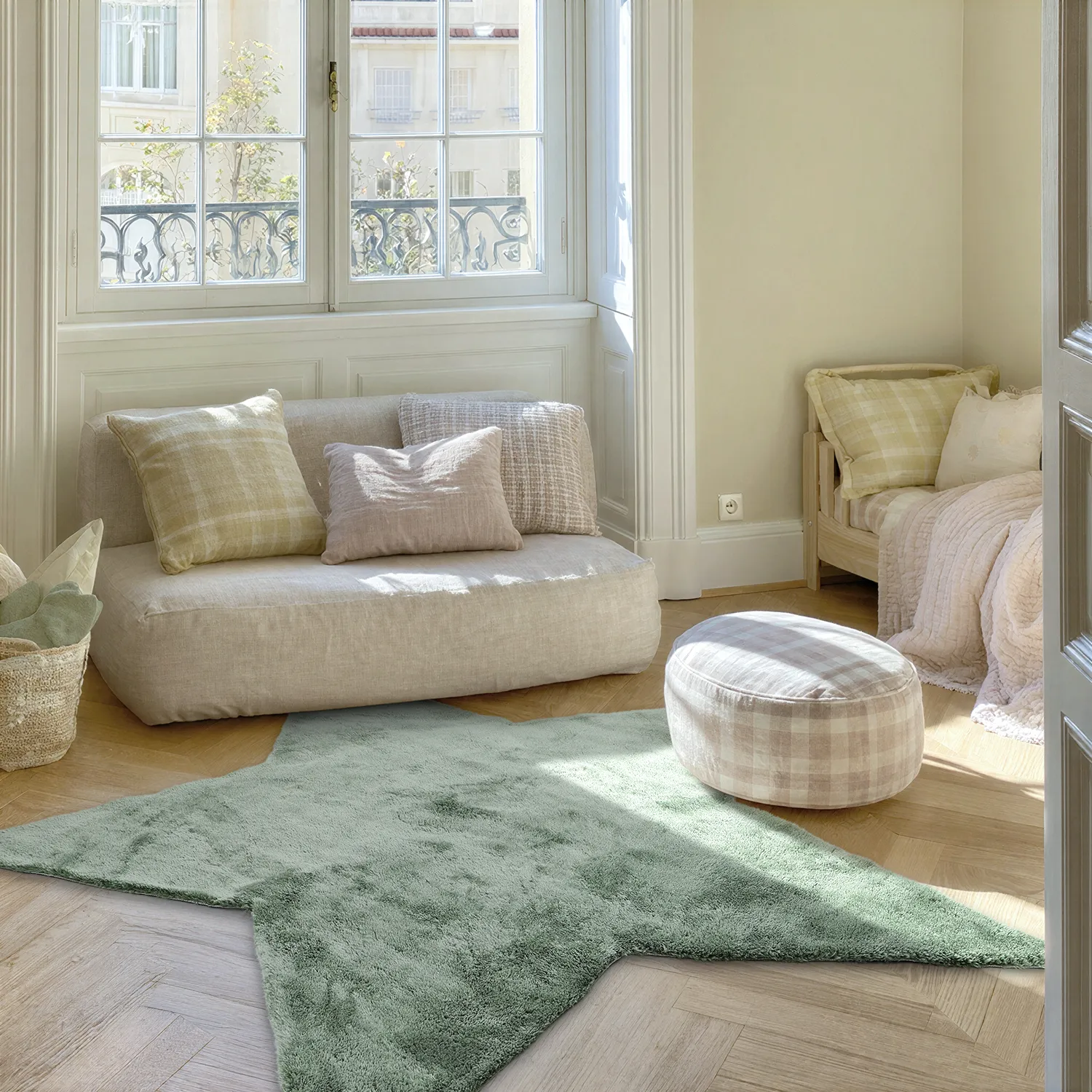 Tappeto per Bambini - Aranga Super Soft Star (verde)