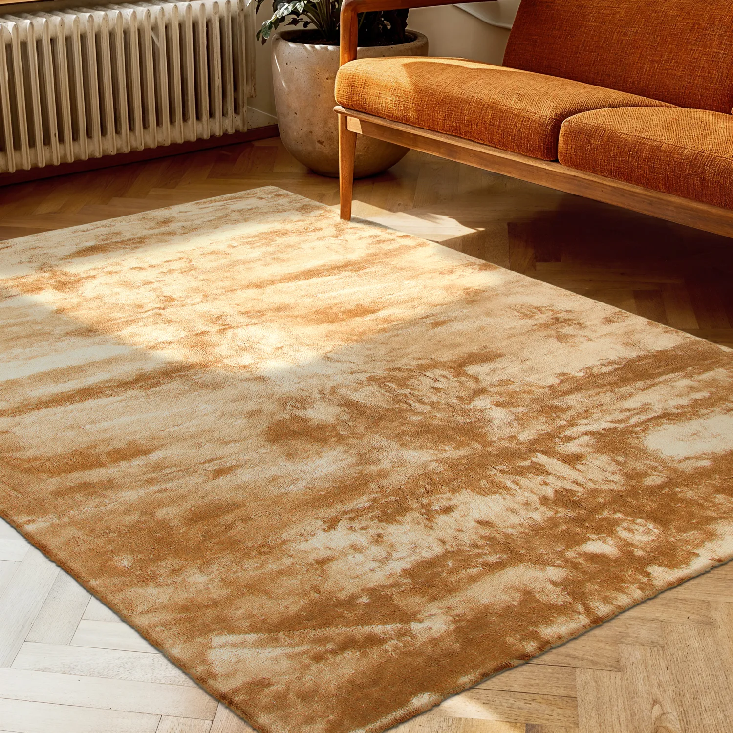 Tappeto A Pelo Lungo - Aranga Super Soft Fur (arancione chiaro)
