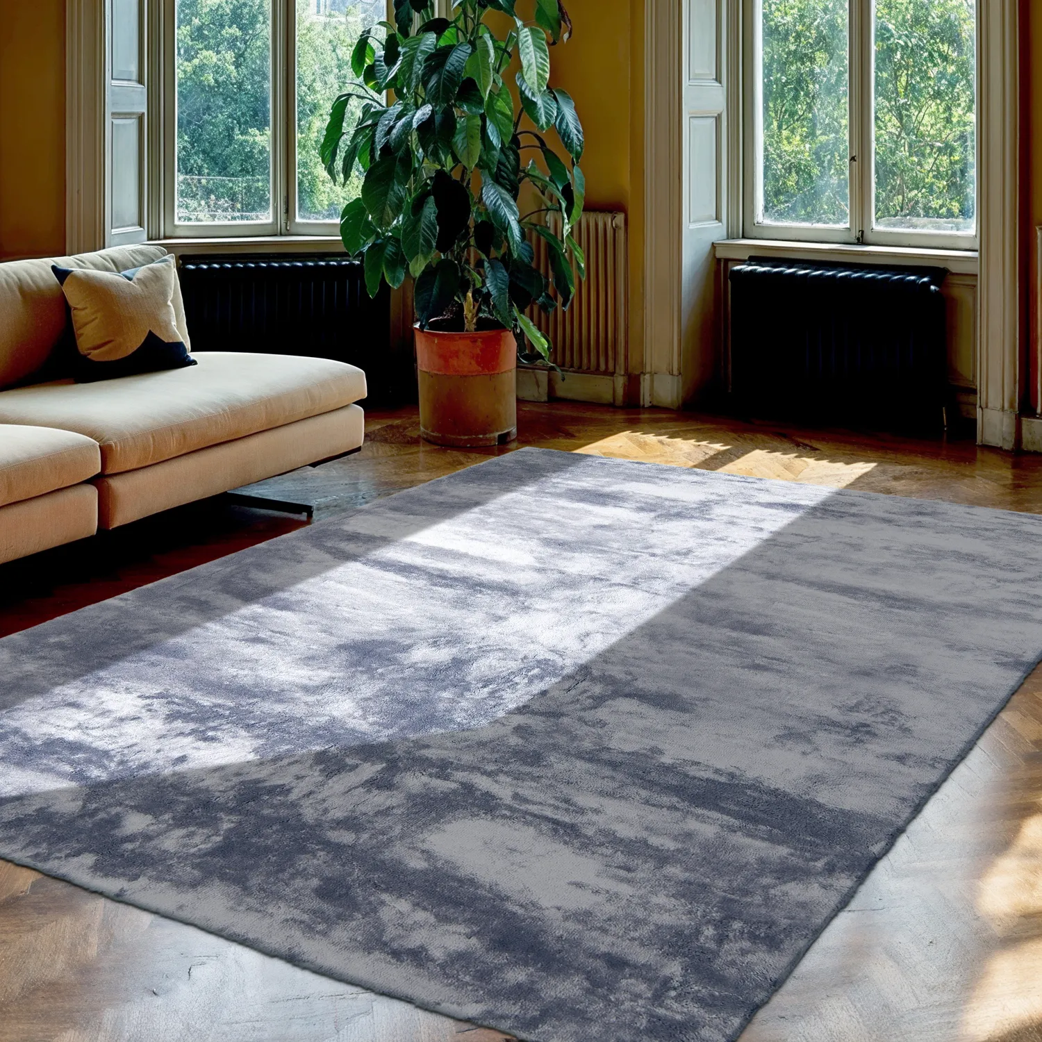 Tappeto A Pelo Lungo - Aranga Super Soft Fur (blu acciaio)
