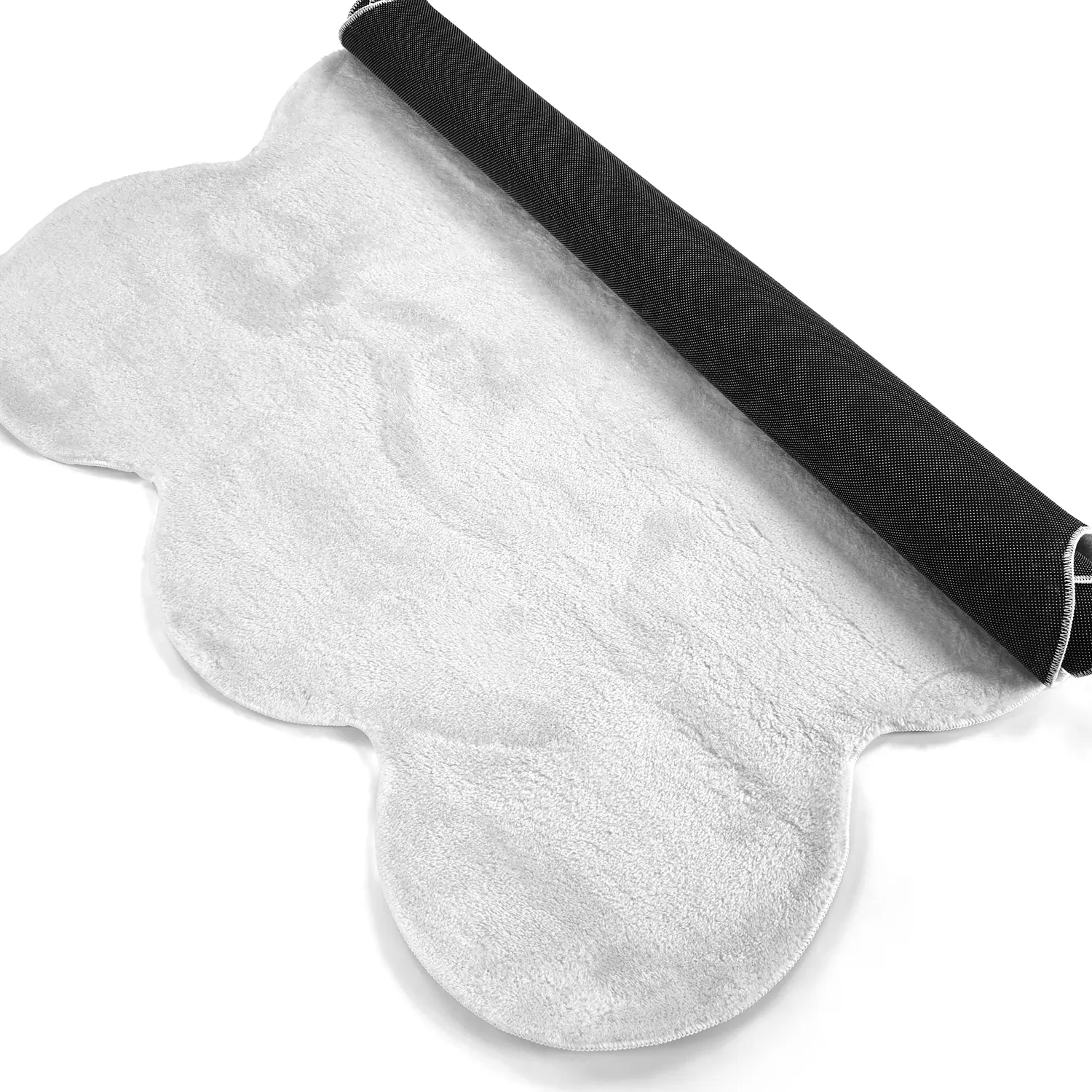 Tappeto shaggy ondulato - Aranga Super Soft Fur (bianco)