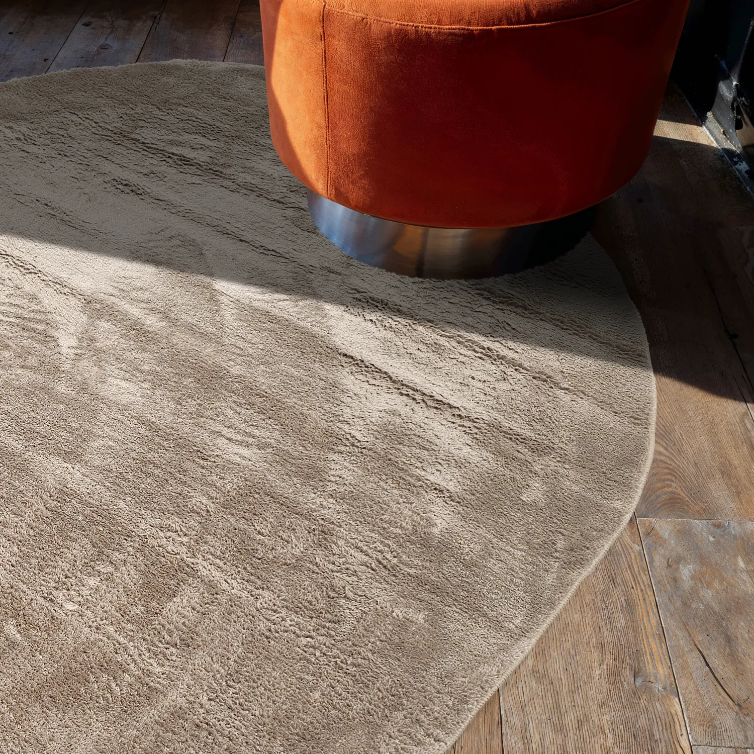 Tappeto shaggy ovale - Aranga Super Soft Fur (marrone)