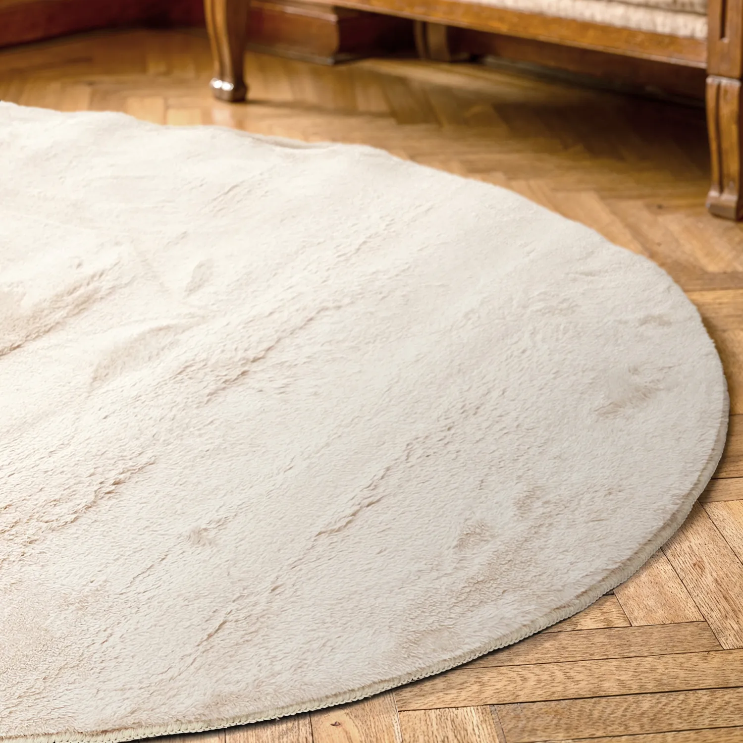 Tappeto shaggy ovale - Aranga Super Soft Fur (beige)