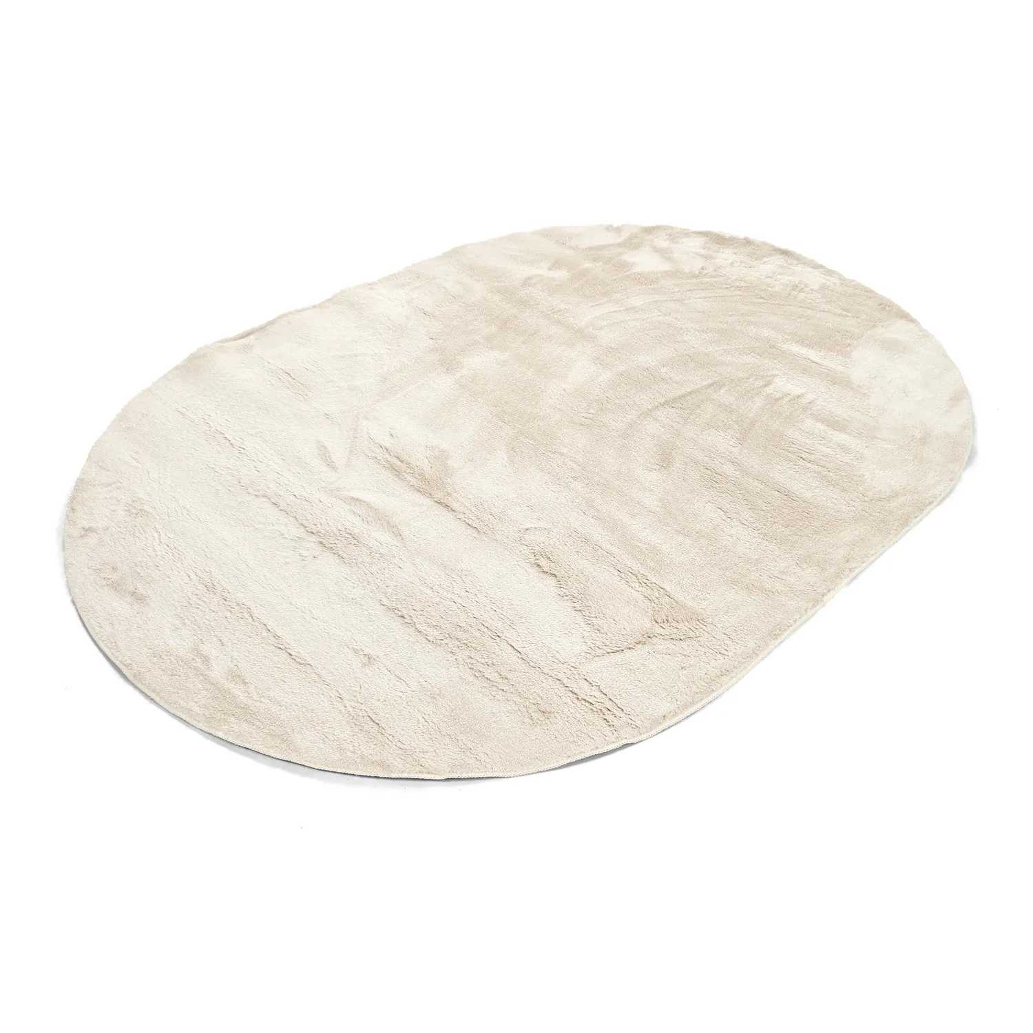 Tappeto shaggy ovale - Aranga Super Soft Fur (beige)