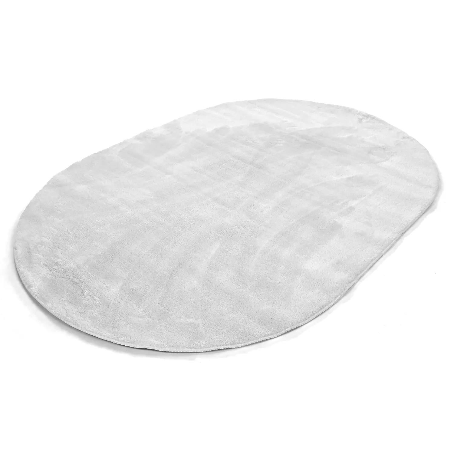 Tappeto shaggy ovale - Aranga Super Soft Fur (bianco)