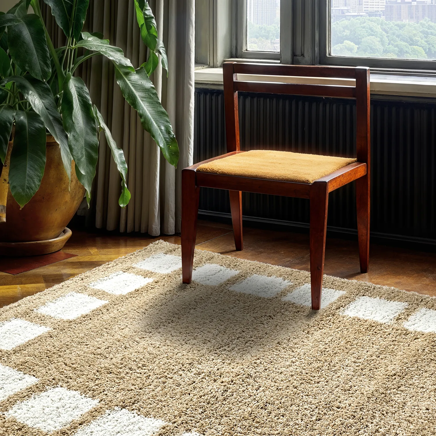 Tappeto A Pelo Lungo - Asilah (beige/bianco)