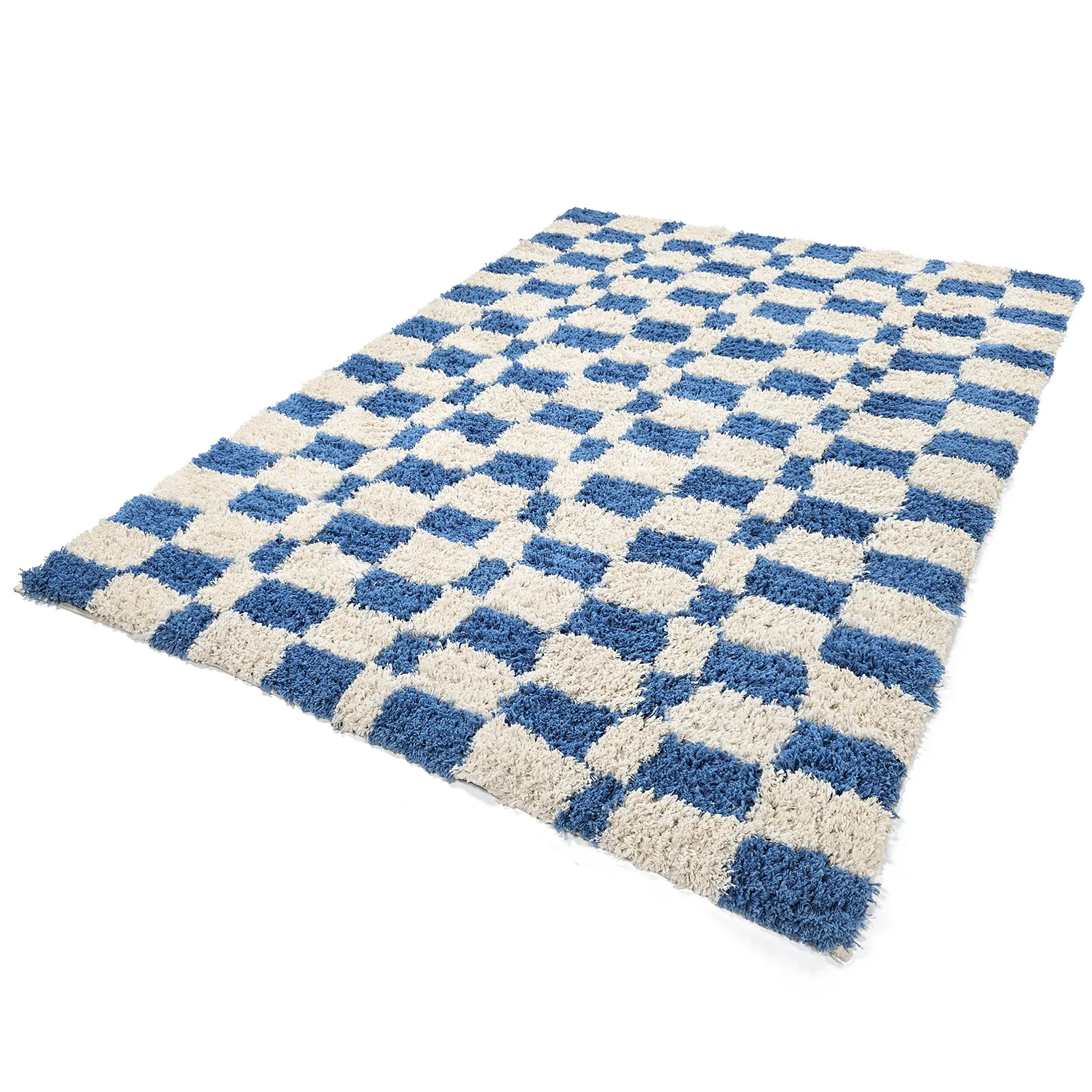 Tappeto A Pelo Lungo - Atrani Natural Cotton Shaggy (blu)