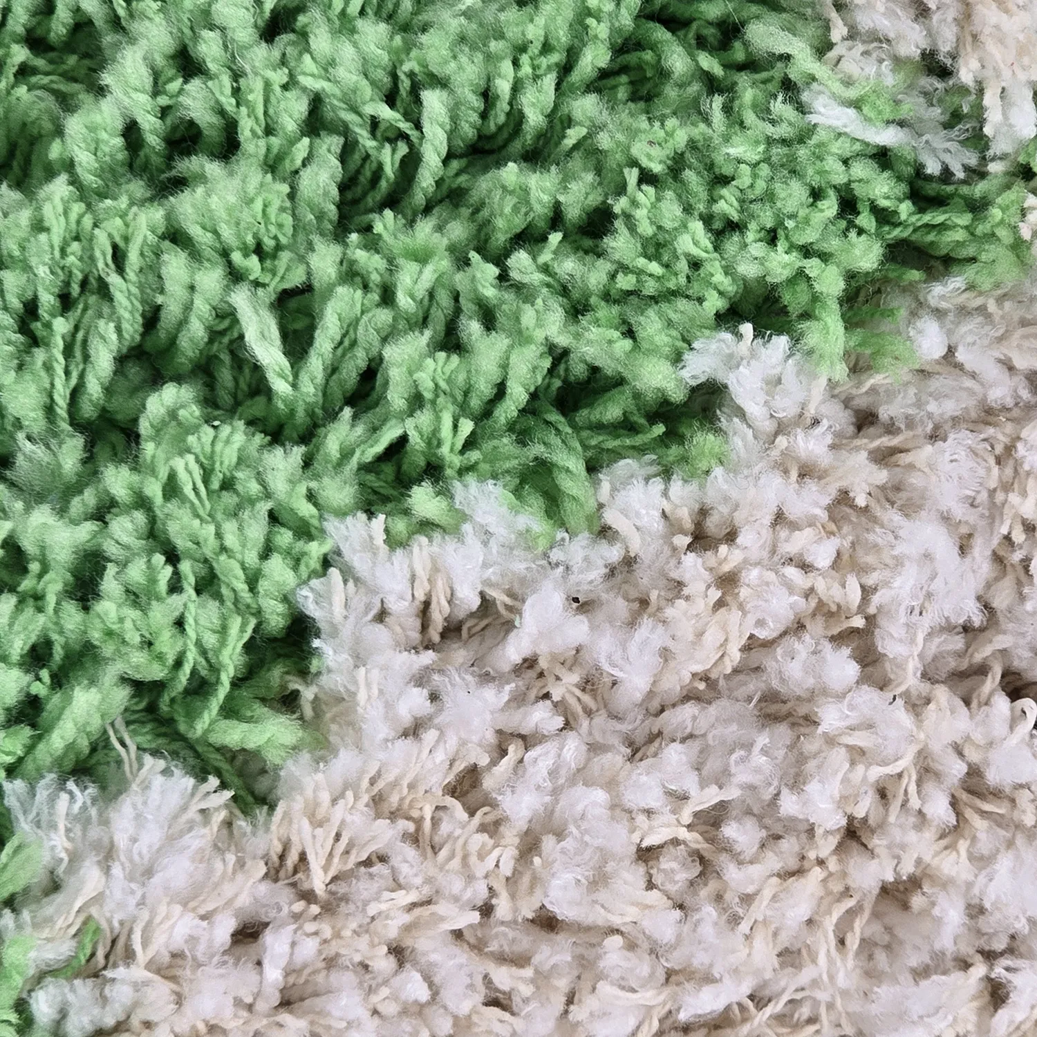 Tappeto A Pelo Lungo - Atrani Natural Cotton Shaggy (verde)