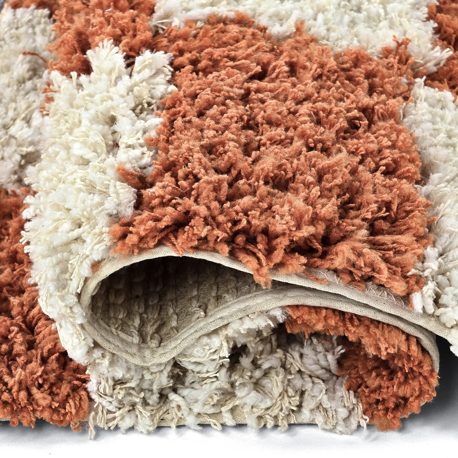 Tappeto A Pelo Lungo - Atrani Natural Cotton Shaggy (arancia)
