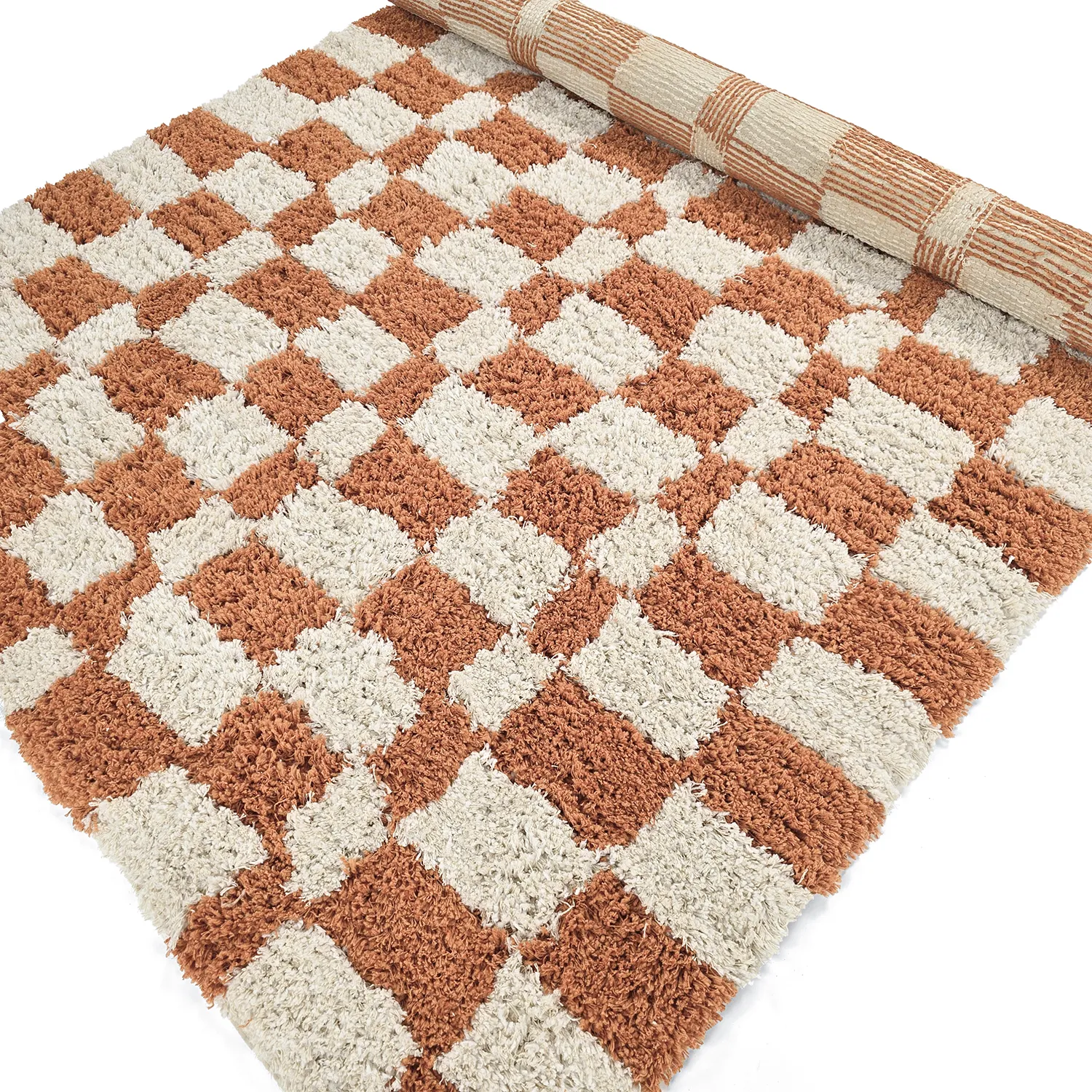 Tappeto A Pelo Lungo - Atrani Natural Cotton Shaggy (arancia)