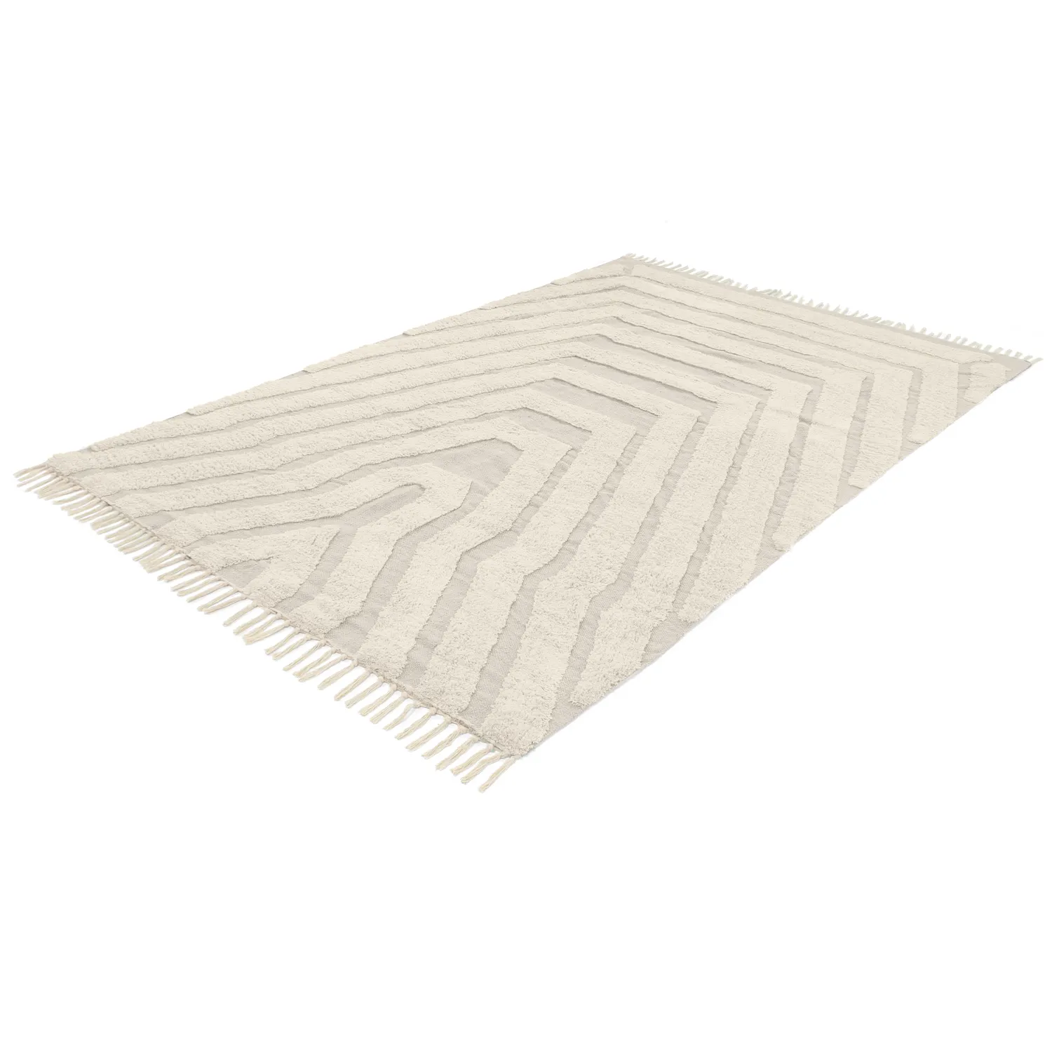 Tappeto A Pelo Lungo - Callista Natural Cotton Shaggy (beige)
