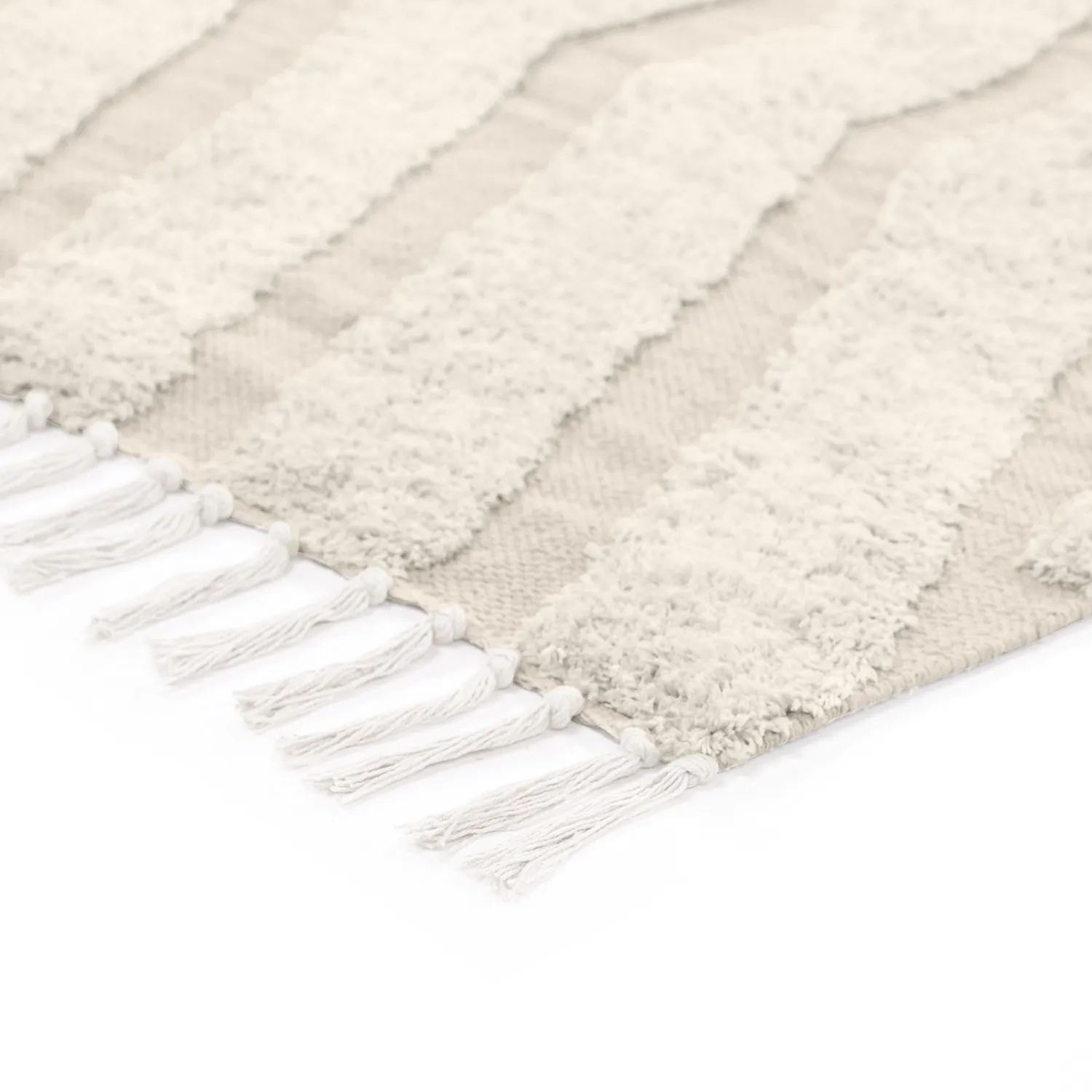 Tappeto A Pelo Lungo - Callista Natural Cotton Shaggy (beige)