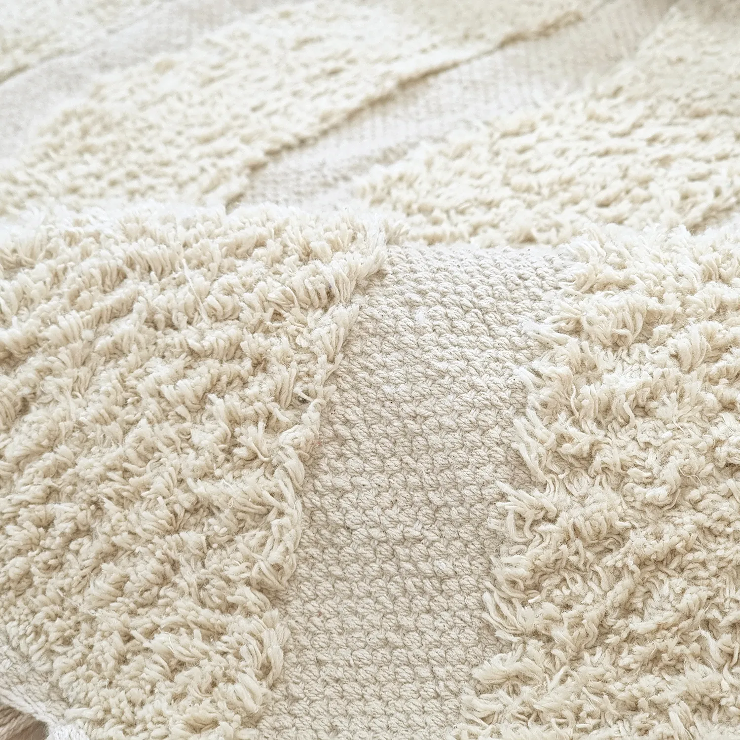 Tappeto A Pelo Lungo - Callista Natural Cotton Shaggy (beige)