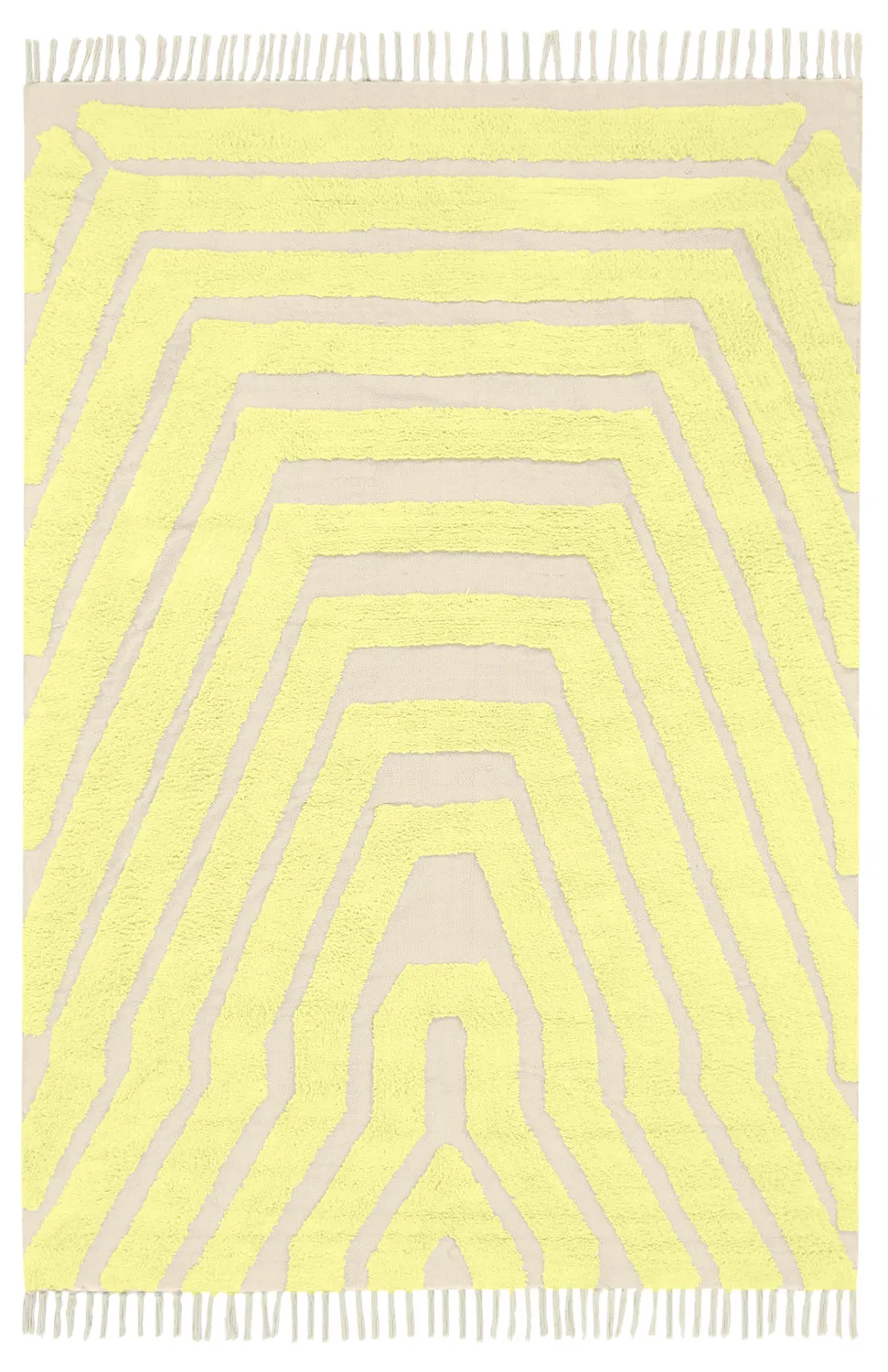Tappeto A Pelo Lungo - Callista Natural Cotton Shaggy (giallo)