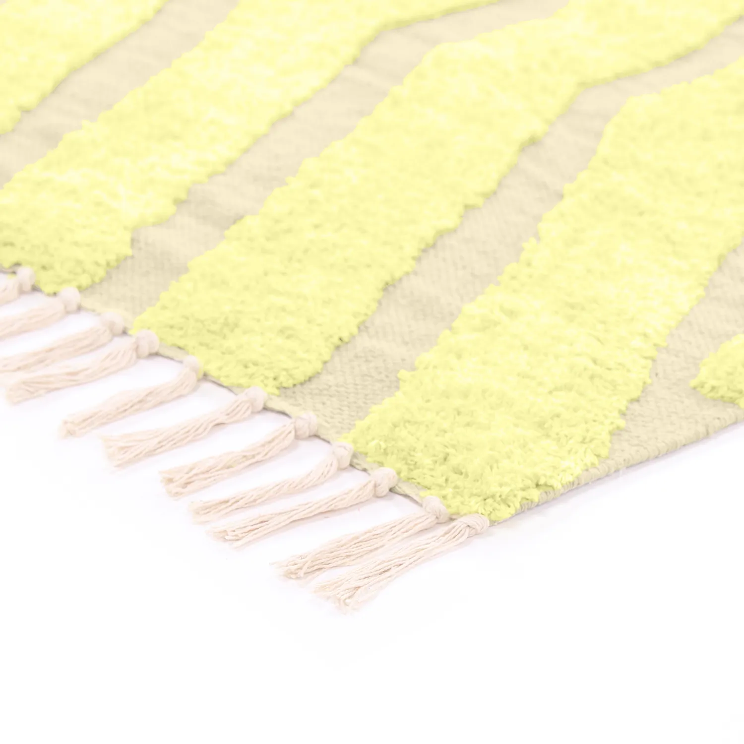 Tappeto A Pelo Lungo - Callista Natural Cotton Shaggy (giallo)