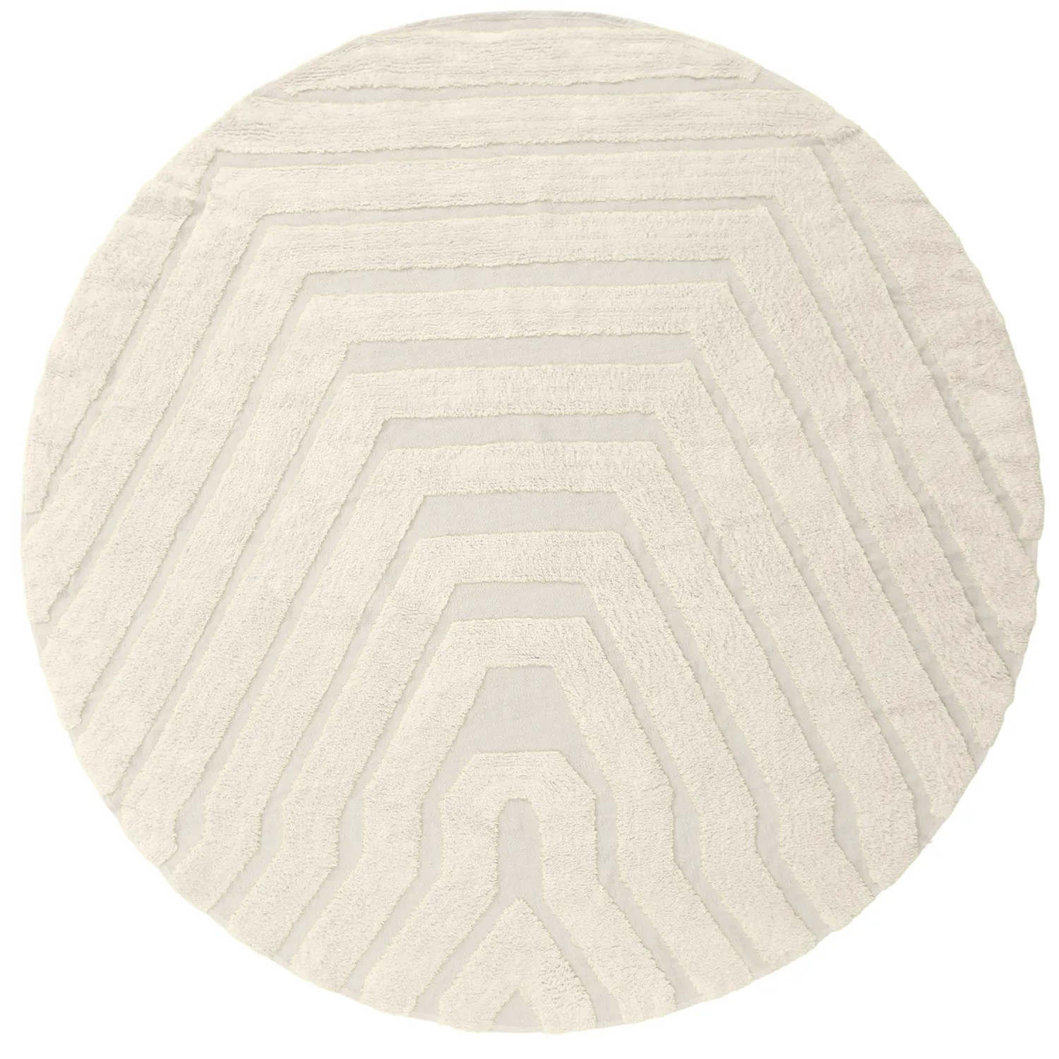 Tappeto rotondo - Callista Natural Cotton Shaggy (beige)