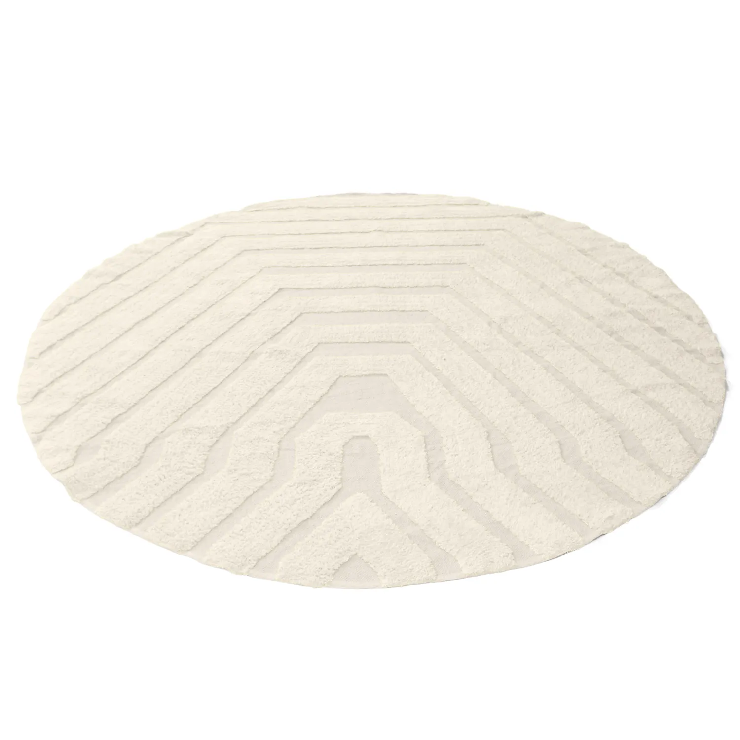 Tappeto rotondo - Callista Natural Cotton Shaggy (beige)
