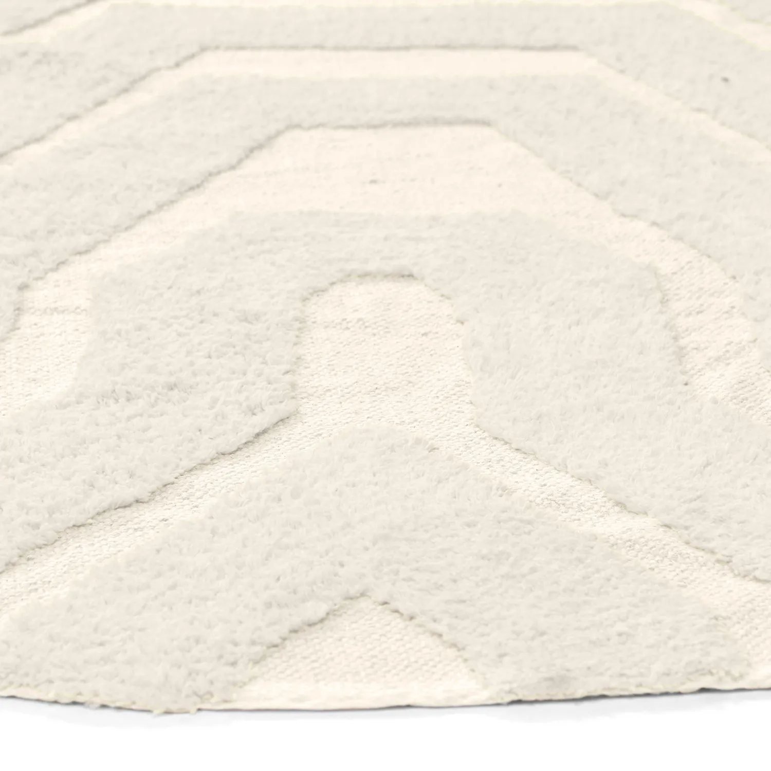 Tappeto rotondo - Callista Natural Cotton Shaggy (beige)