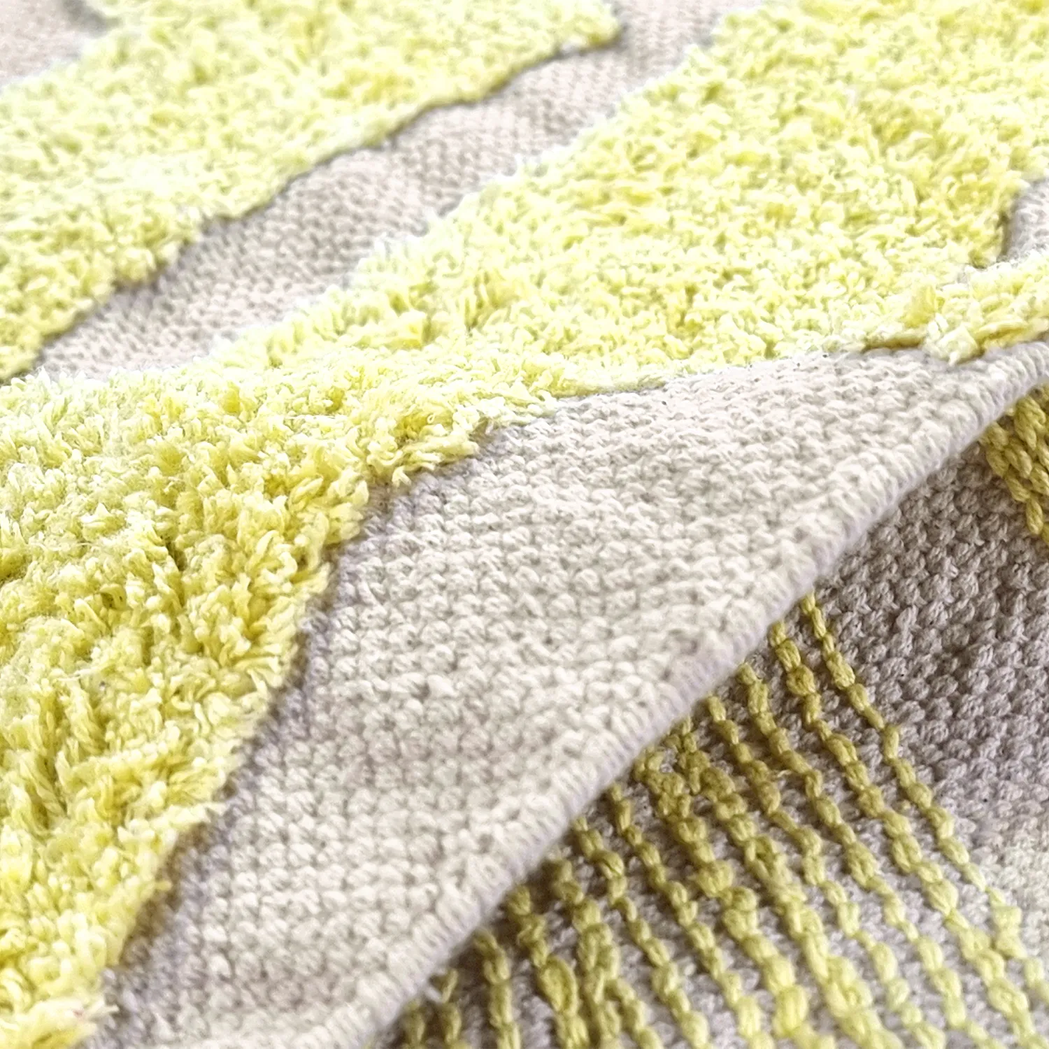 Tappeto rotondo - Callista Natural Cotton Shaggy (giallo)