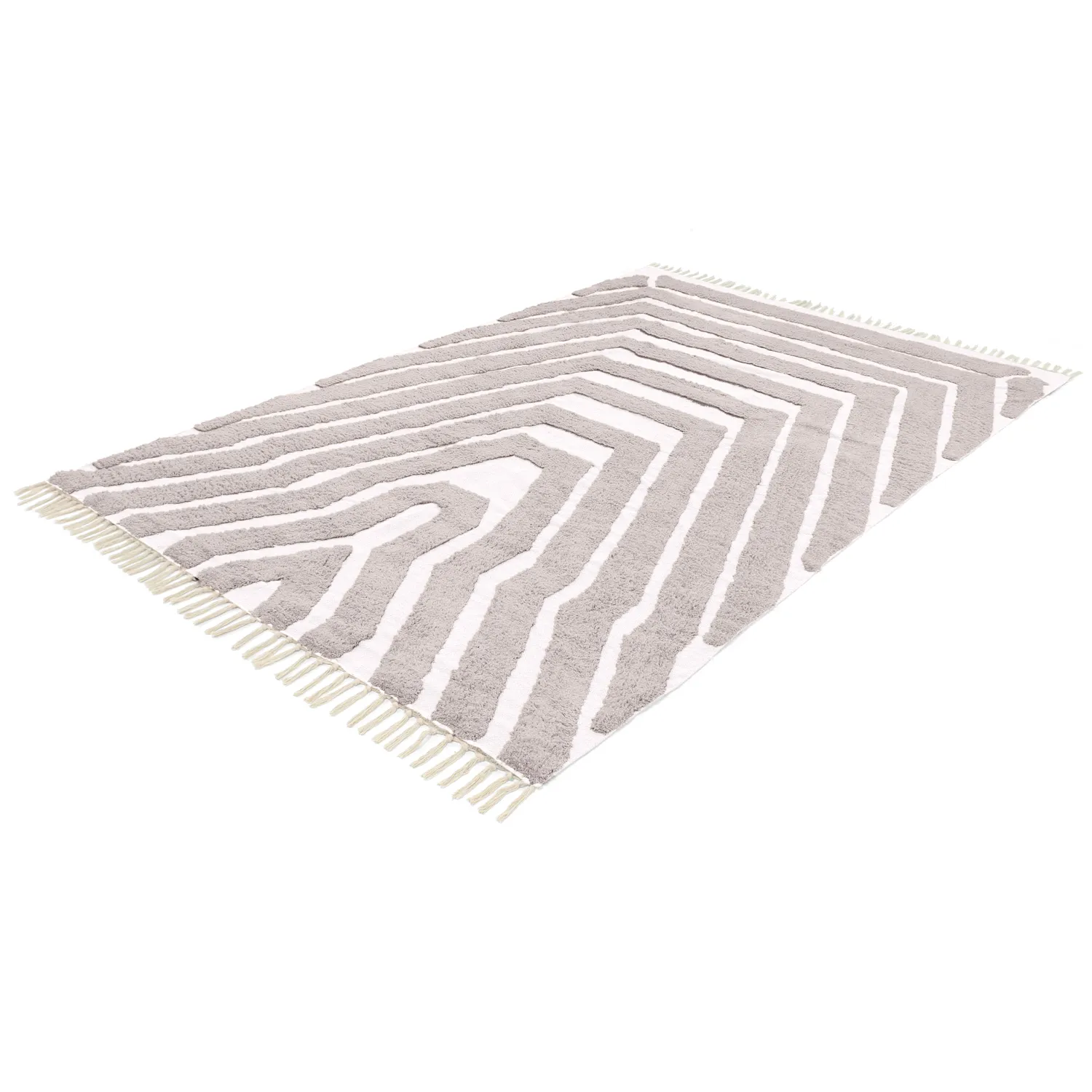 Tappeto A Pelo Lungo - Callista Natural Cotton Shaggy (tortora)