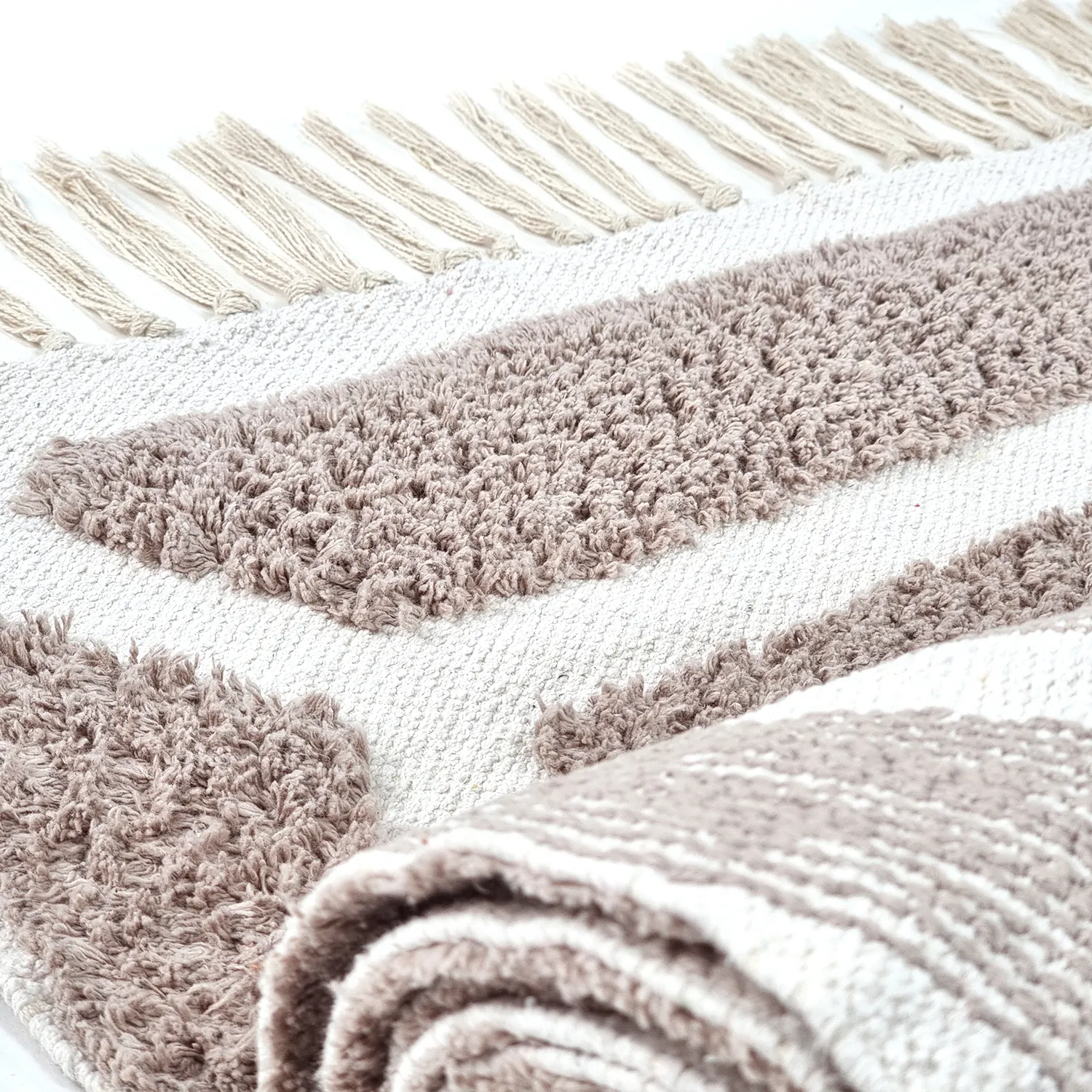 Tappeto A Pelo Lungo - Callista Natural Cotton Shaggy (tortora)
