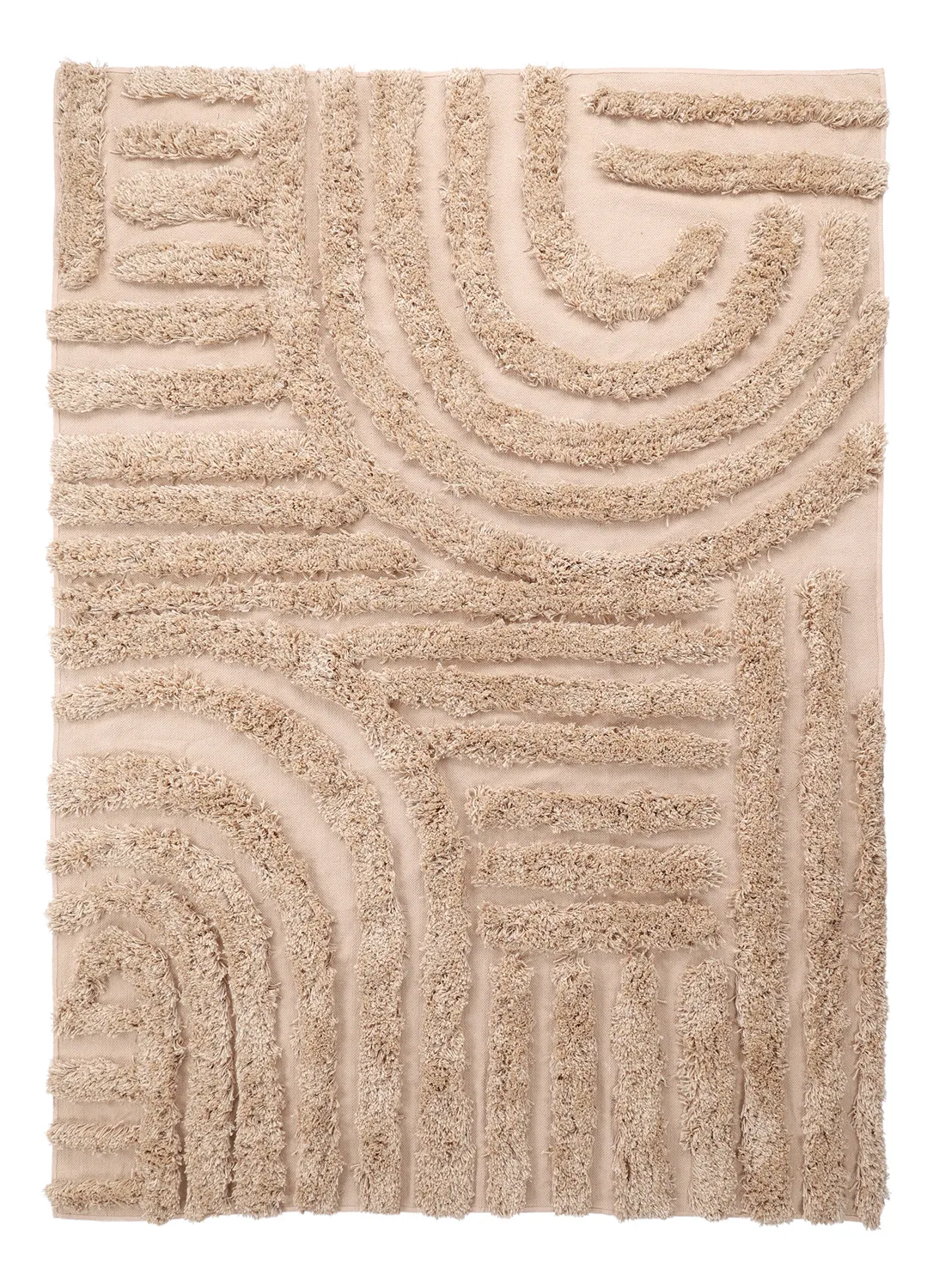 Tappeto A Pelo Lungo - Cazorla Natural Cotton Shaggy (beige)