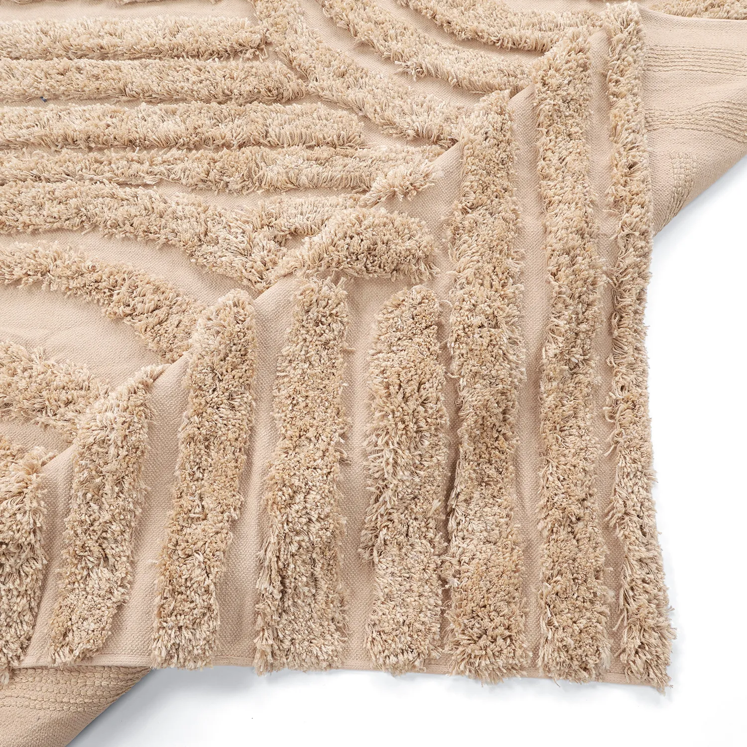 Tappeto A Pelo Lungo - Cazorla Natural Cotton Shaggy (beige)