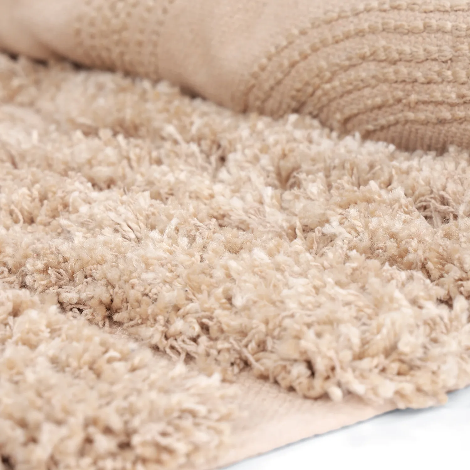 Tappeto A Pelo Lungo - Cazorla Natural Cotton Shaggy (beige)