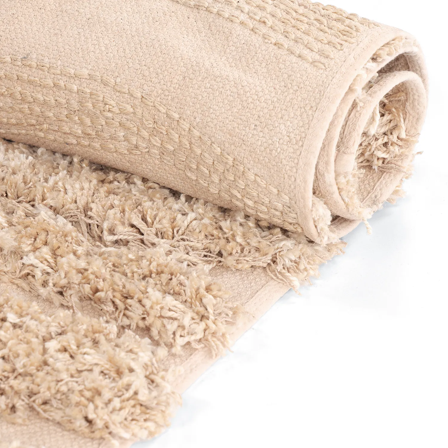 Tappeto A Pelo Lungo - Cazorla Natural Cotton Shaggy (beige)