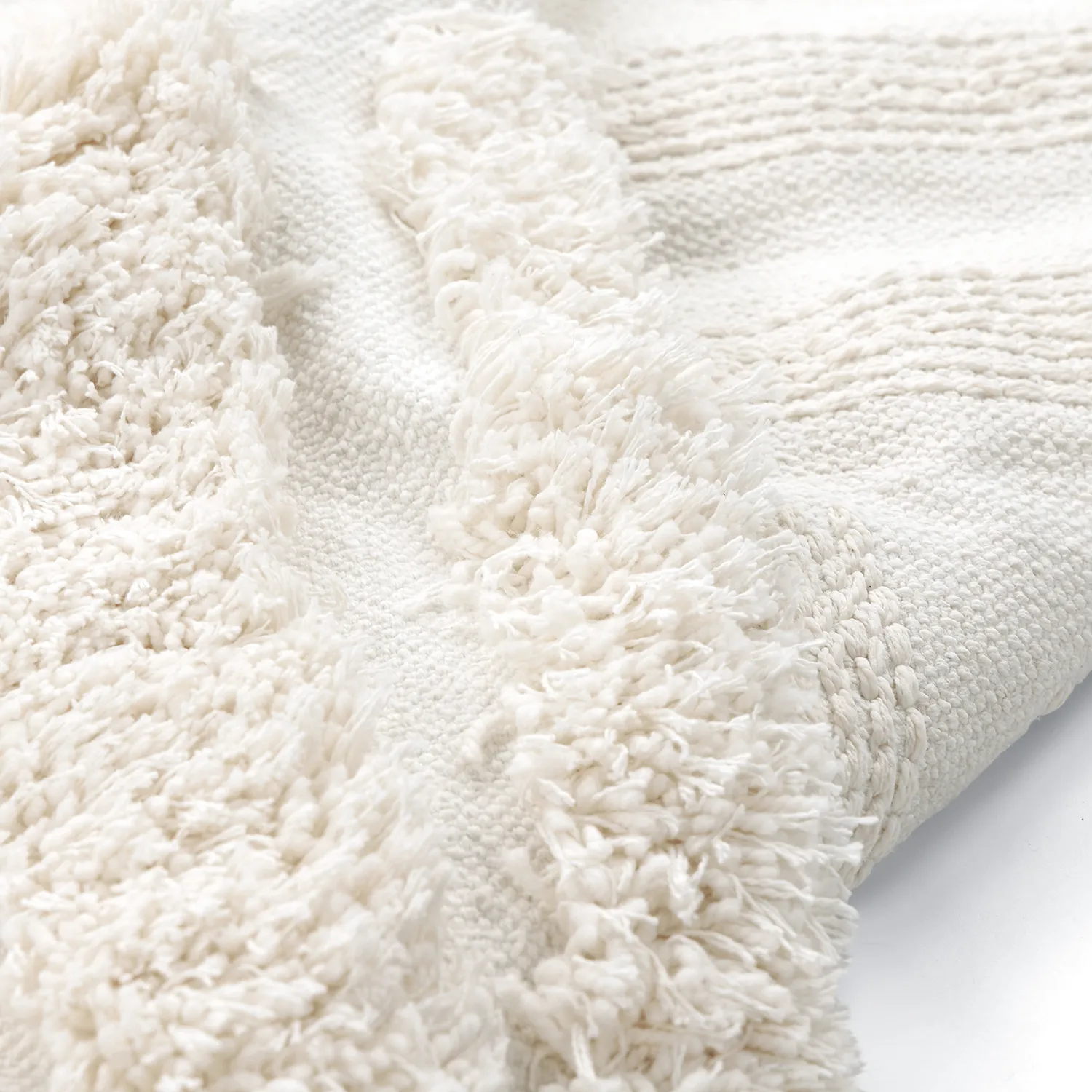 Tappeto A Pelo Lungo - Cazorla Natural Cotton Shaggy (bianco)