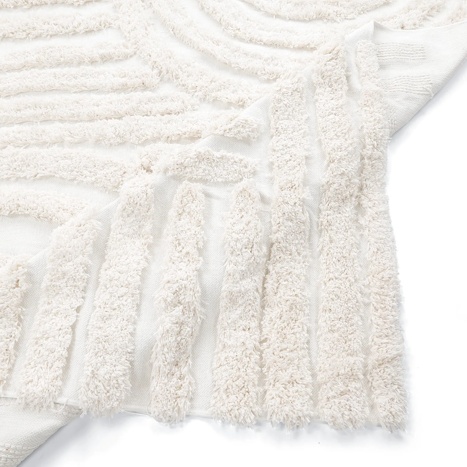 Tappeto A Pelo Lungo - Cazorla Natural Cotton Shaggy (bianco)