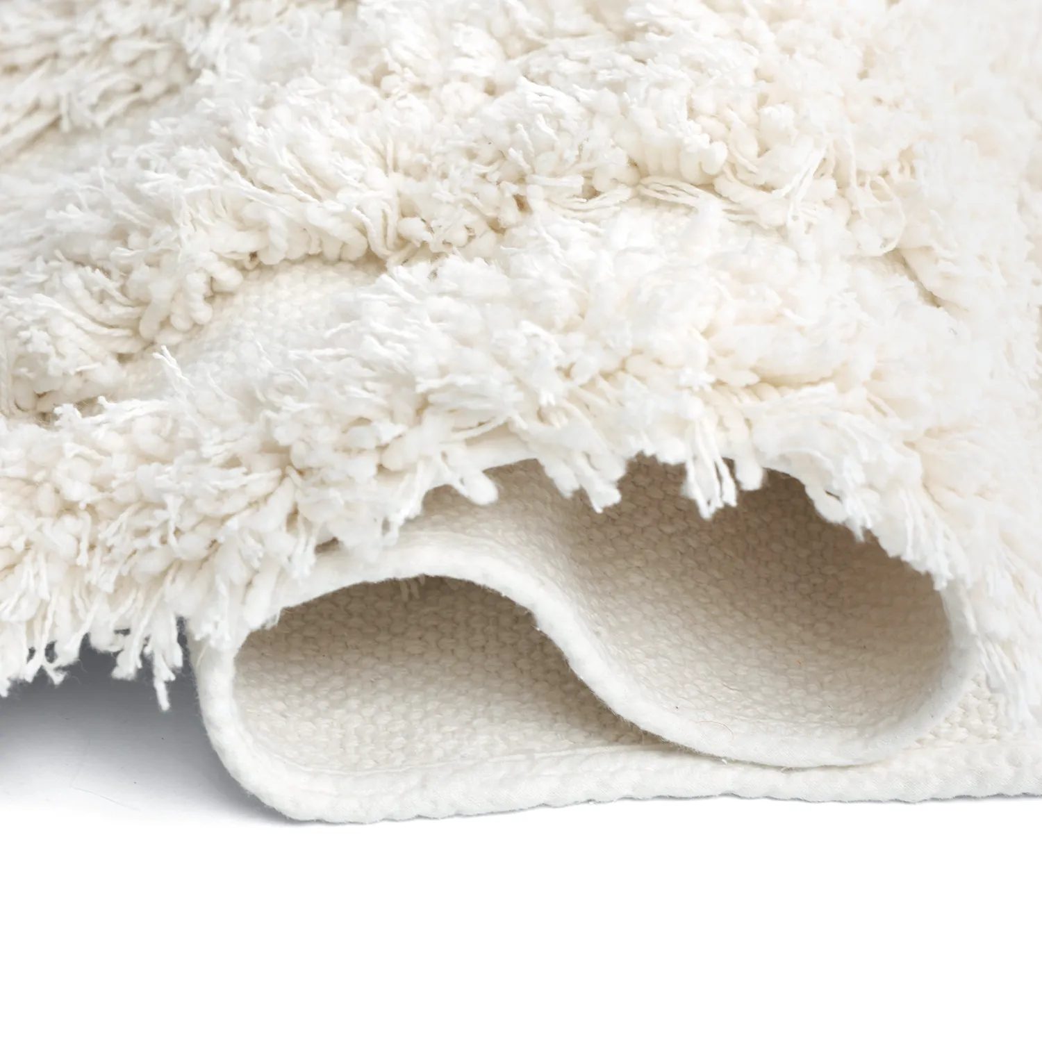 Tappeto A Pelo Lungo - Cazorla Natural Cotton Shaggy (bianco)