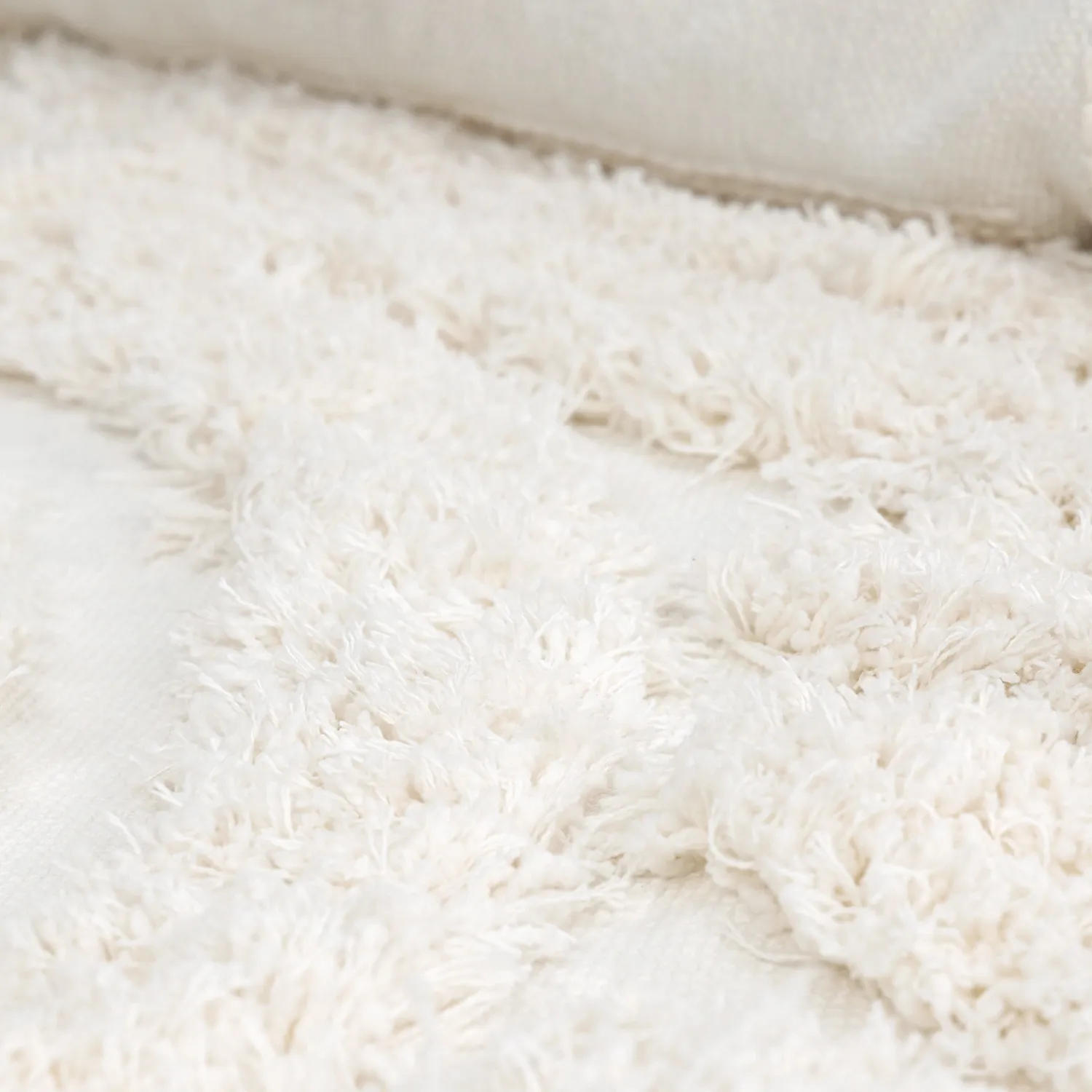 Tappeto A Pelo Lungo - Cazorla Natural Cotton Shaggy (bianco)