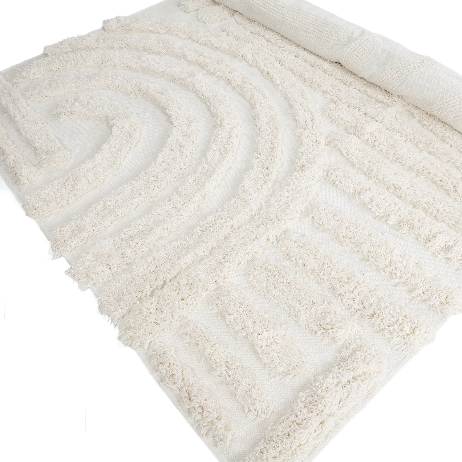 Tappeto A Pelo Lungo - Cazorla Natural Cotton Shaggy (bianco)