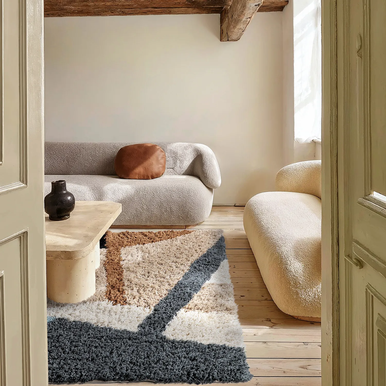 Tappeto A Pelo Lungo - Cefalu Natural Cotton Shaggy (multiplo)