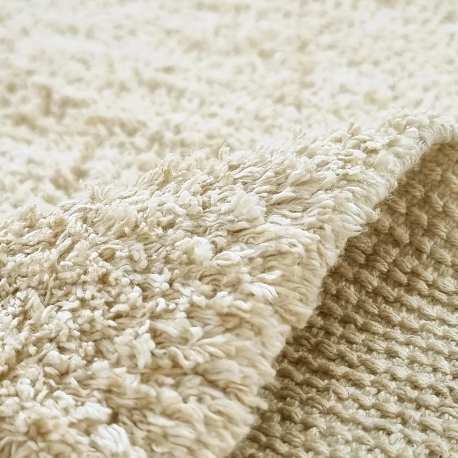 Tappeto A Pelo Lungo - Celina Natural Cotton Shaggy (bianco sporco/beige)
