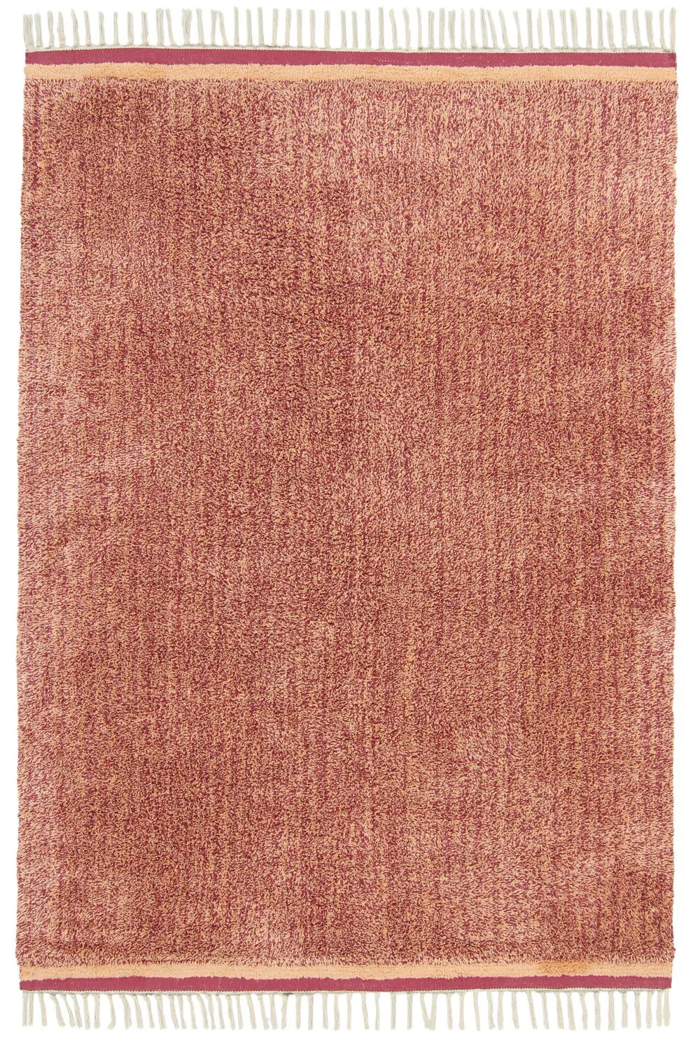 Tappeto A Pelo Lungo - Celina Natural Cotton Shaggy (rosso)