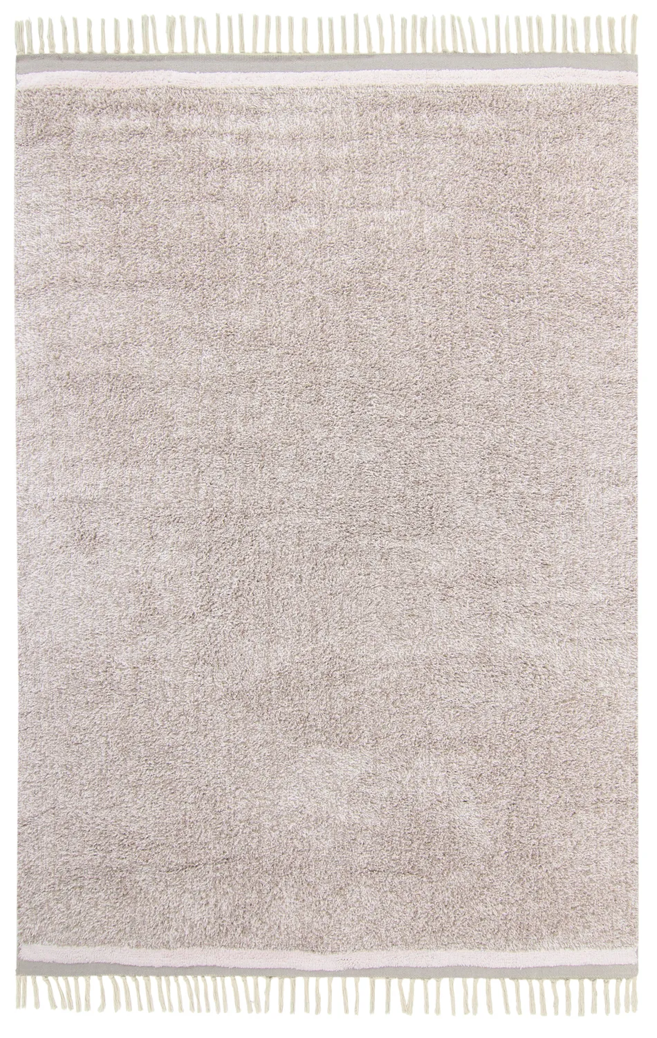 Tappeto A Pelo Lungo - Celina Natural Cotton Shaggy (tortora/lavanda)
