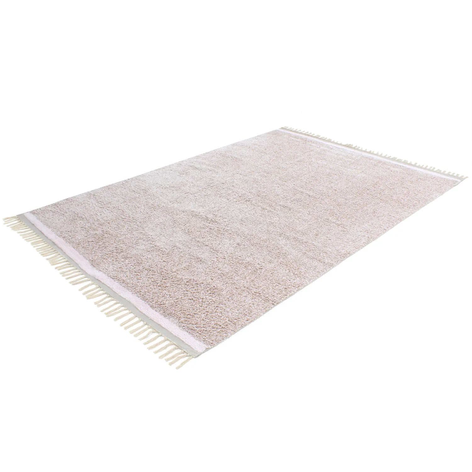 Tappeto A Pelo Lungo - Celina Natural Cotton Shaggy (tortora/lavanda)